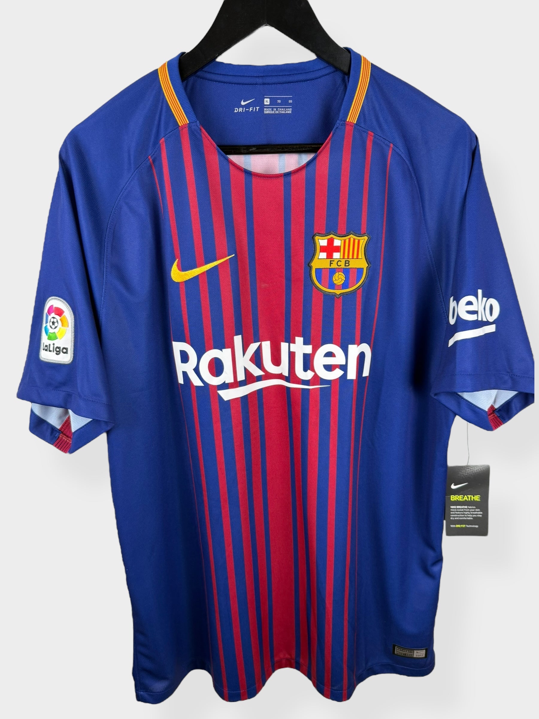 2017-18 BARCELONA HOME SHIRT MESSI #10 XL