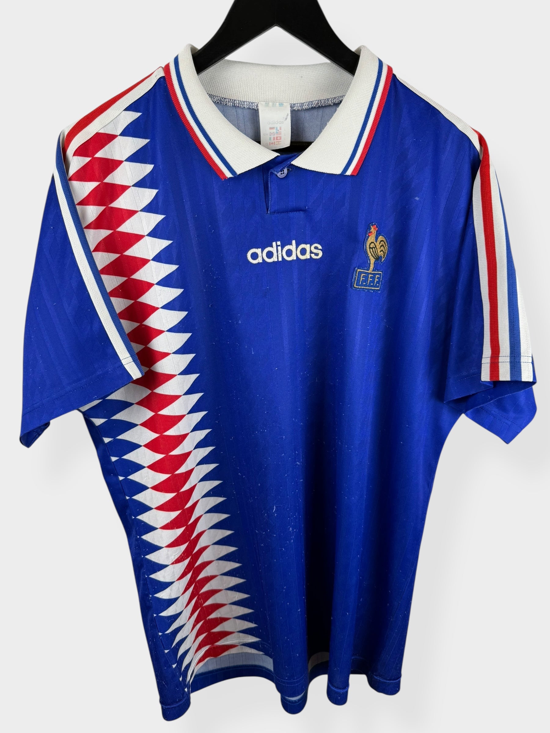 1994-96 FRANCE HOME SHIRT L - Authentic Football Club