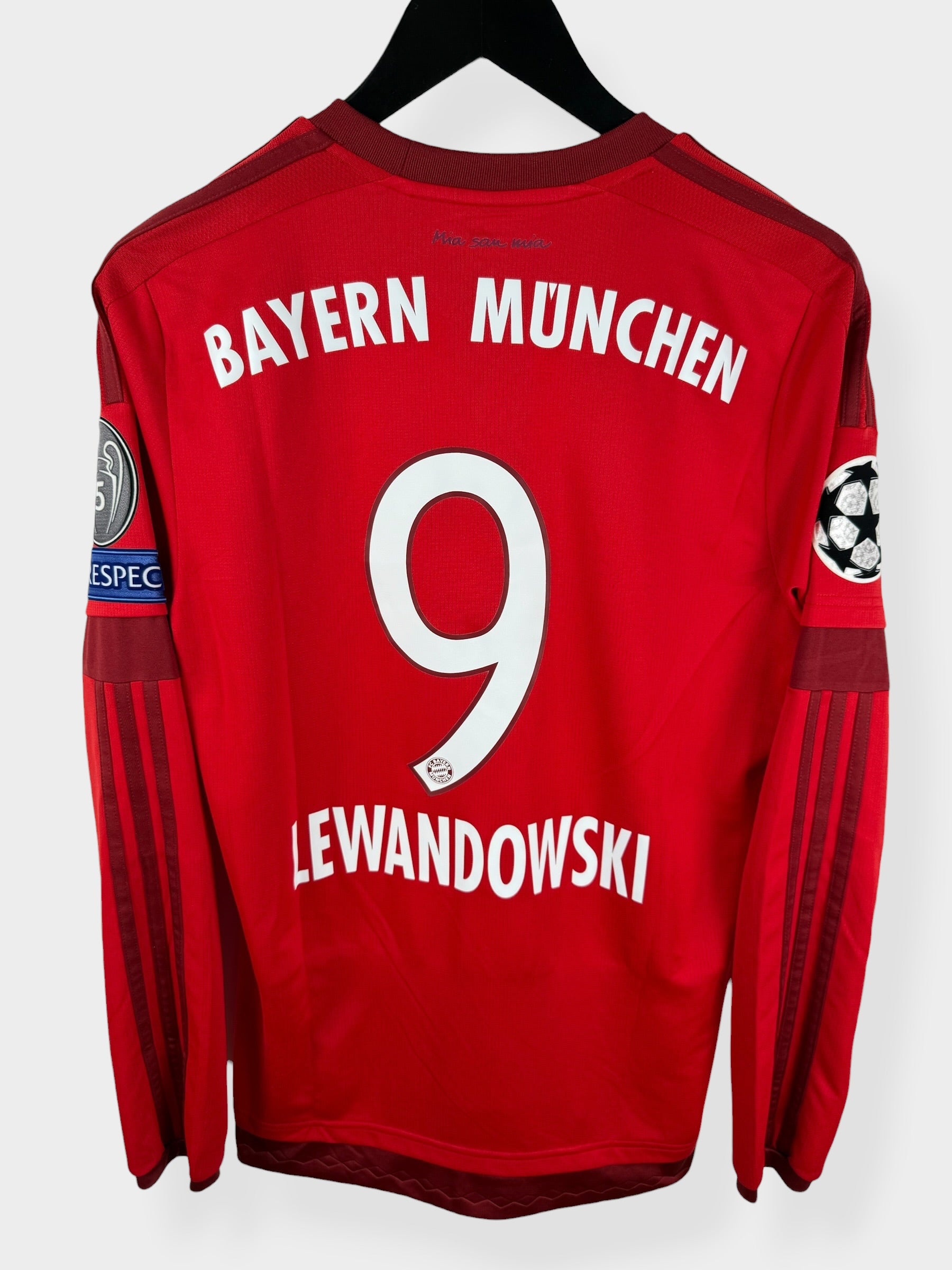 2015-16 BAYERN MUNICH HOME SHIRT LS LEWANDOWSKI #9 S