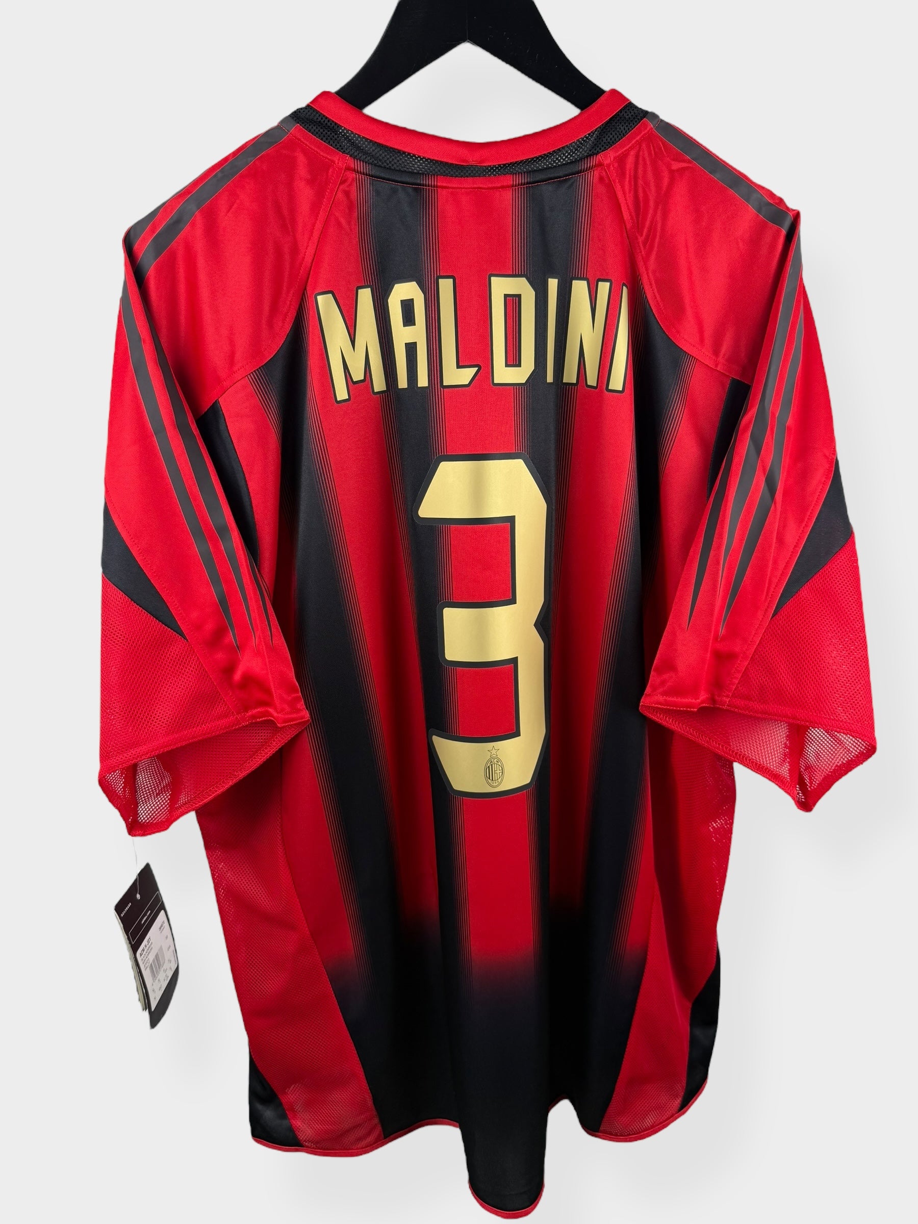 2004-05 AC MILAN HOME SHIRT MALDINI #3 XL - Authentic Football Club