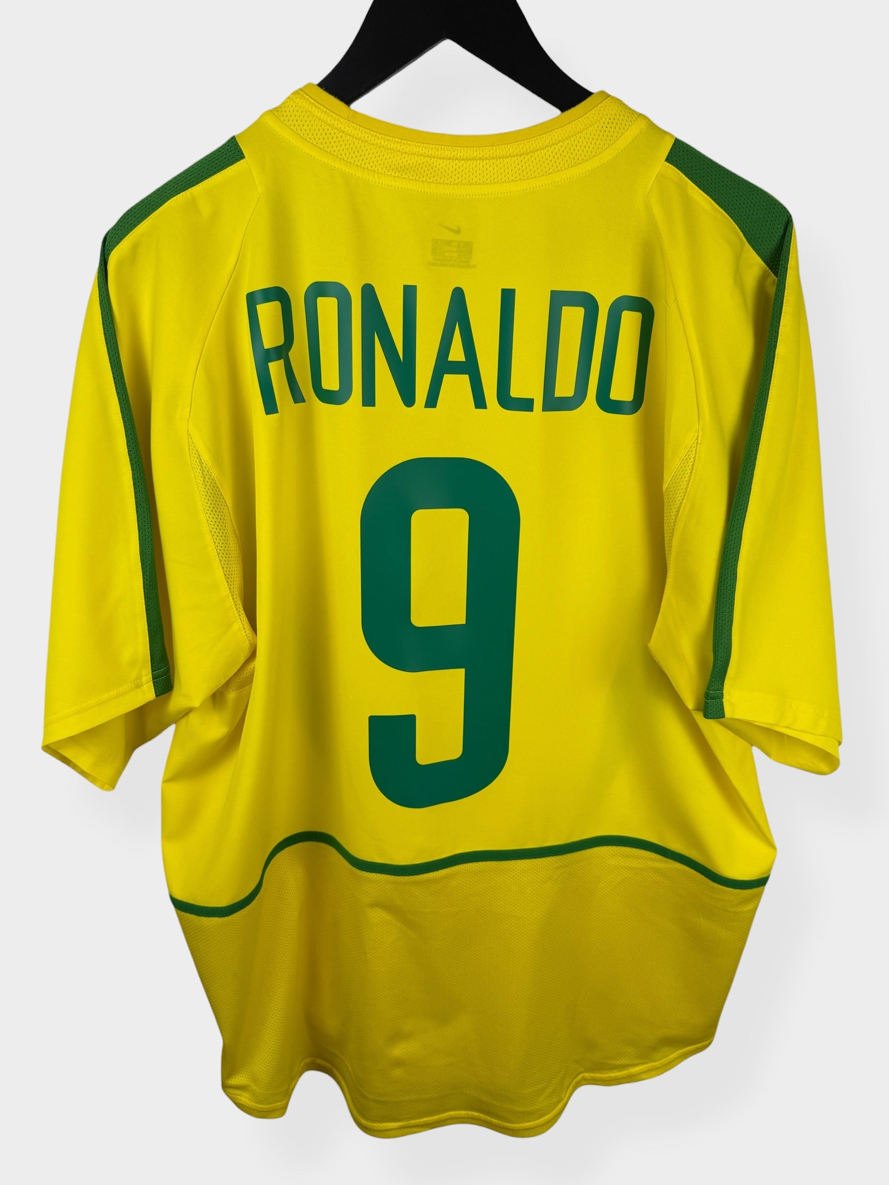 2002-04 BRAZIL HOME SHIRT RONALDO #9 XL