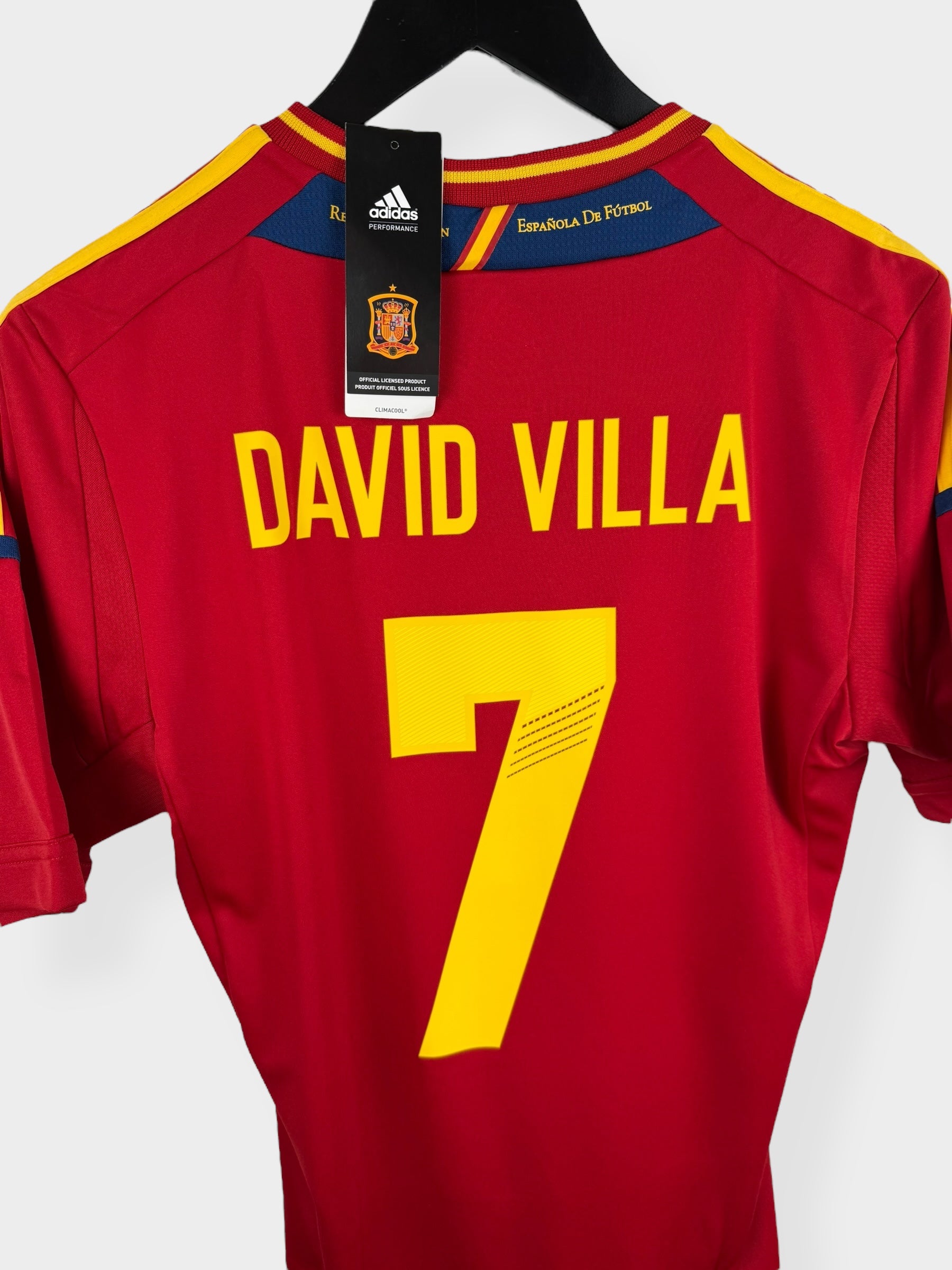 2011-12 SPAIN HOME SHIRT DAVID VILLA #7 S