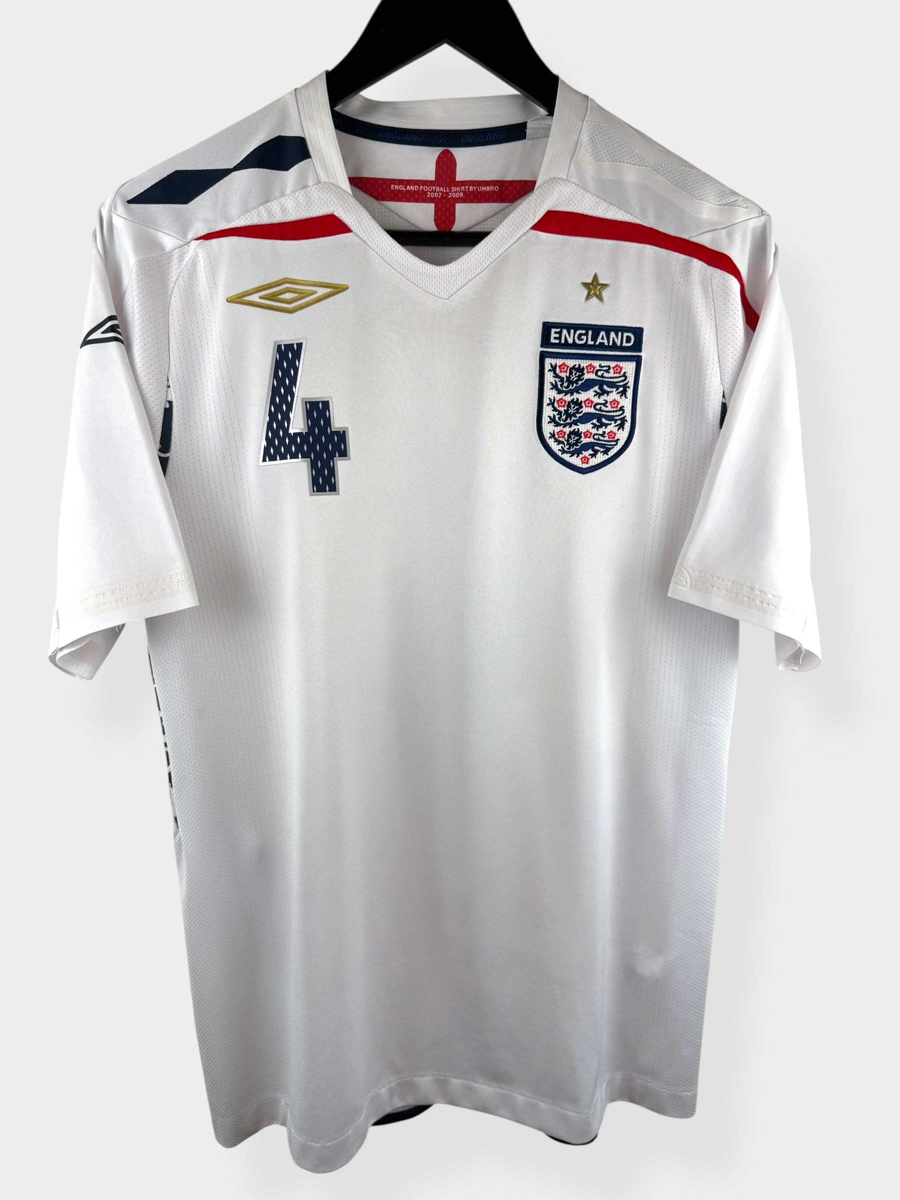 2007-09 ENGLAND HEIMTRIKOT GERRARD #4 M