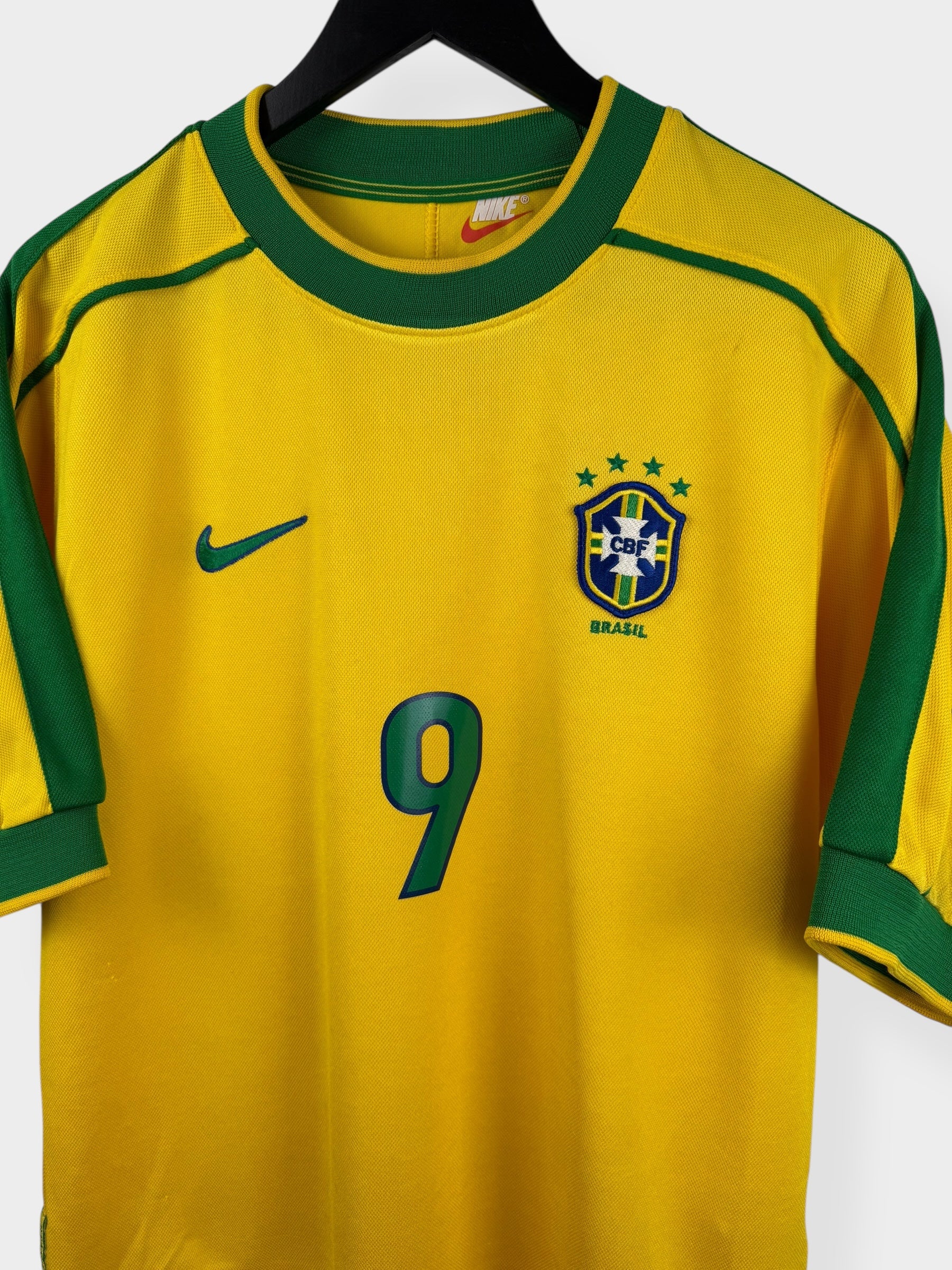 1998-00 BRAZIL HOME SHIRT RONALDO #9 S