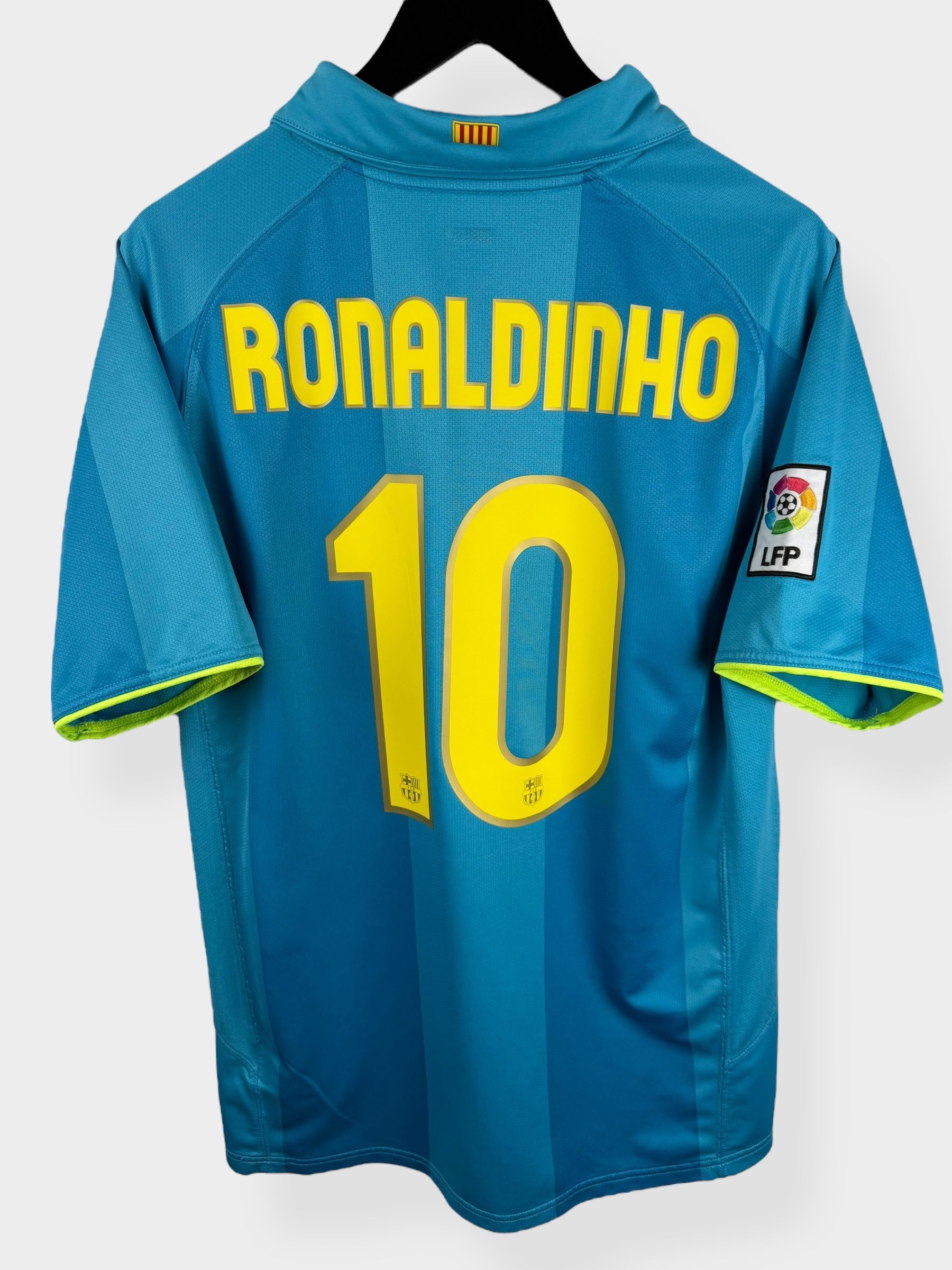 2007-08 BARCELONA AWAY SHIRT RONALDINHO #10 L