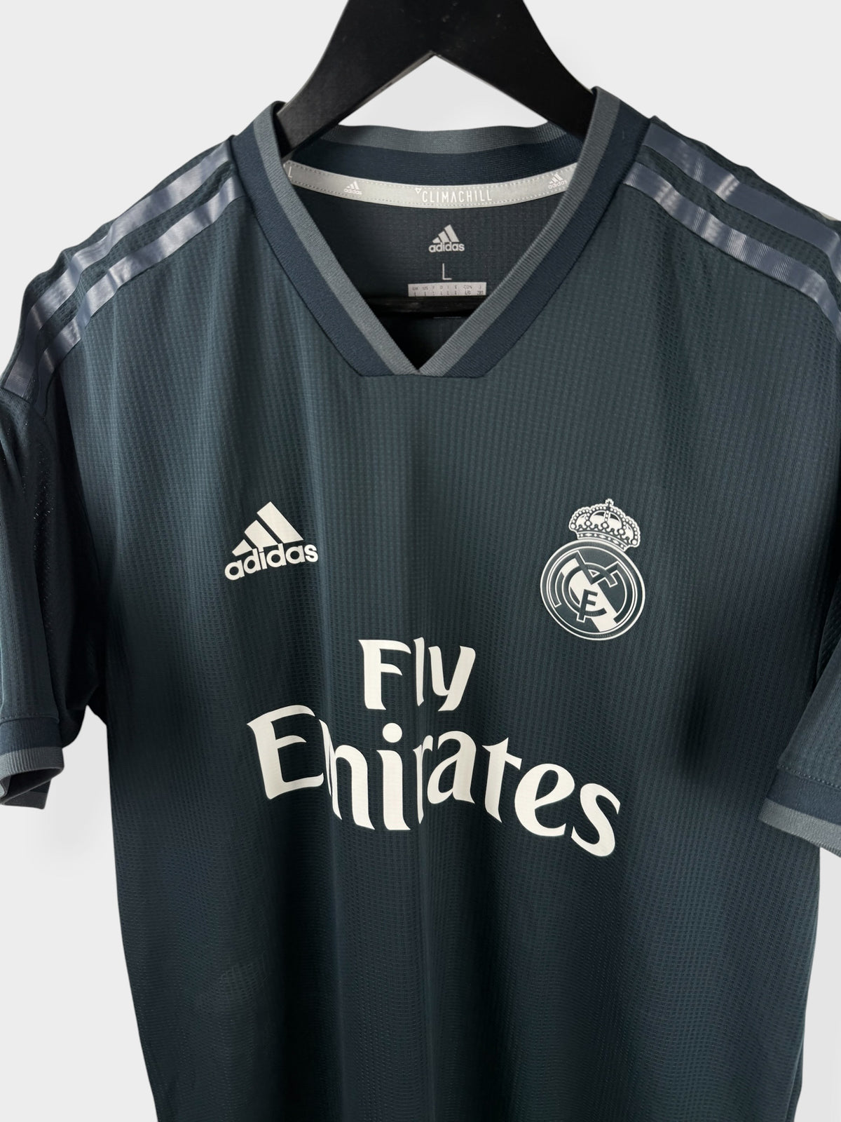 2018-19 REAL MADRID AWAY SHIRT PLAYER ISSUE SERGIO RAMOS #4 L