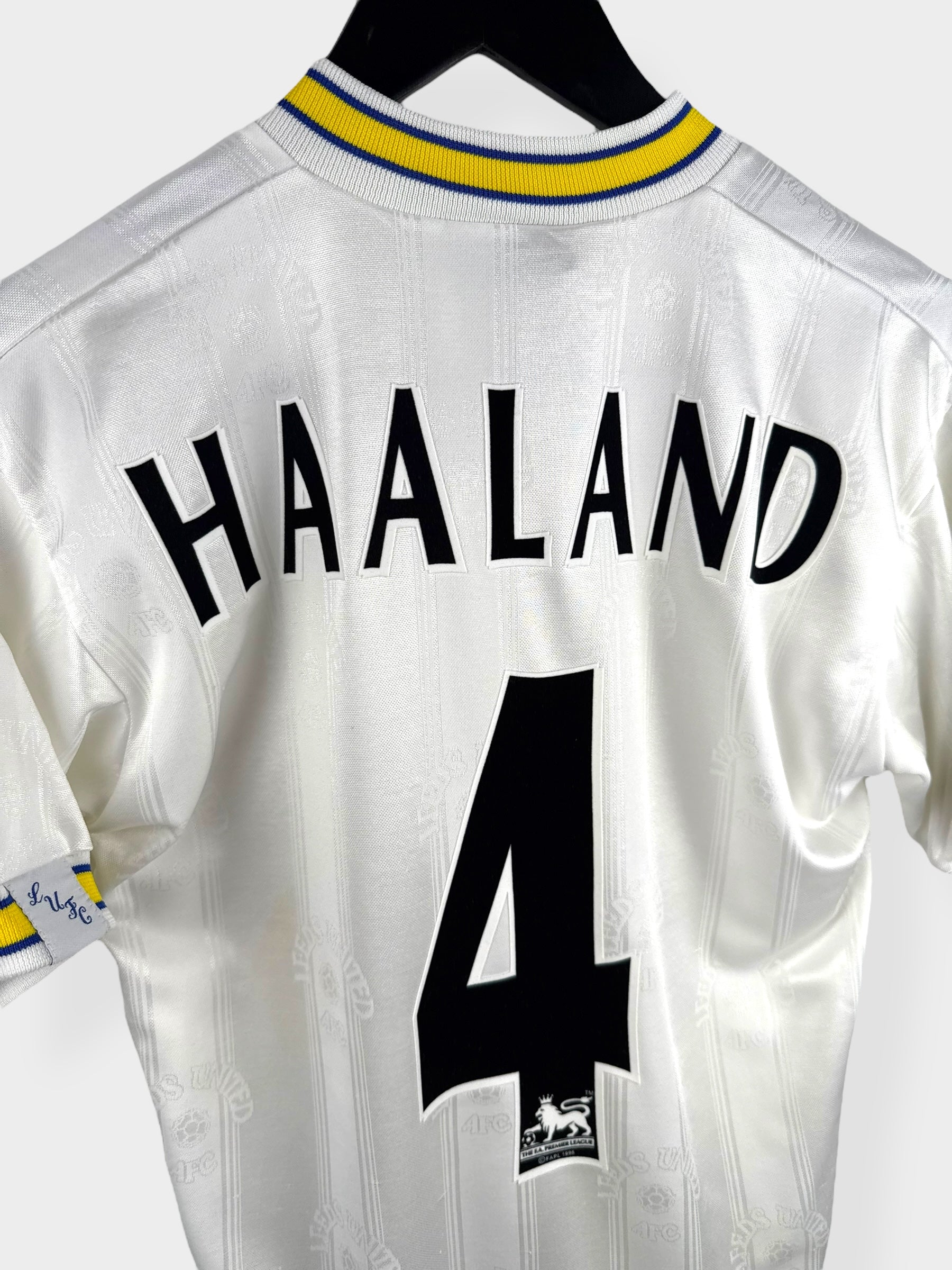 1996-98 LEEDS UNITED HOME SHIRT HAALAND #4 S