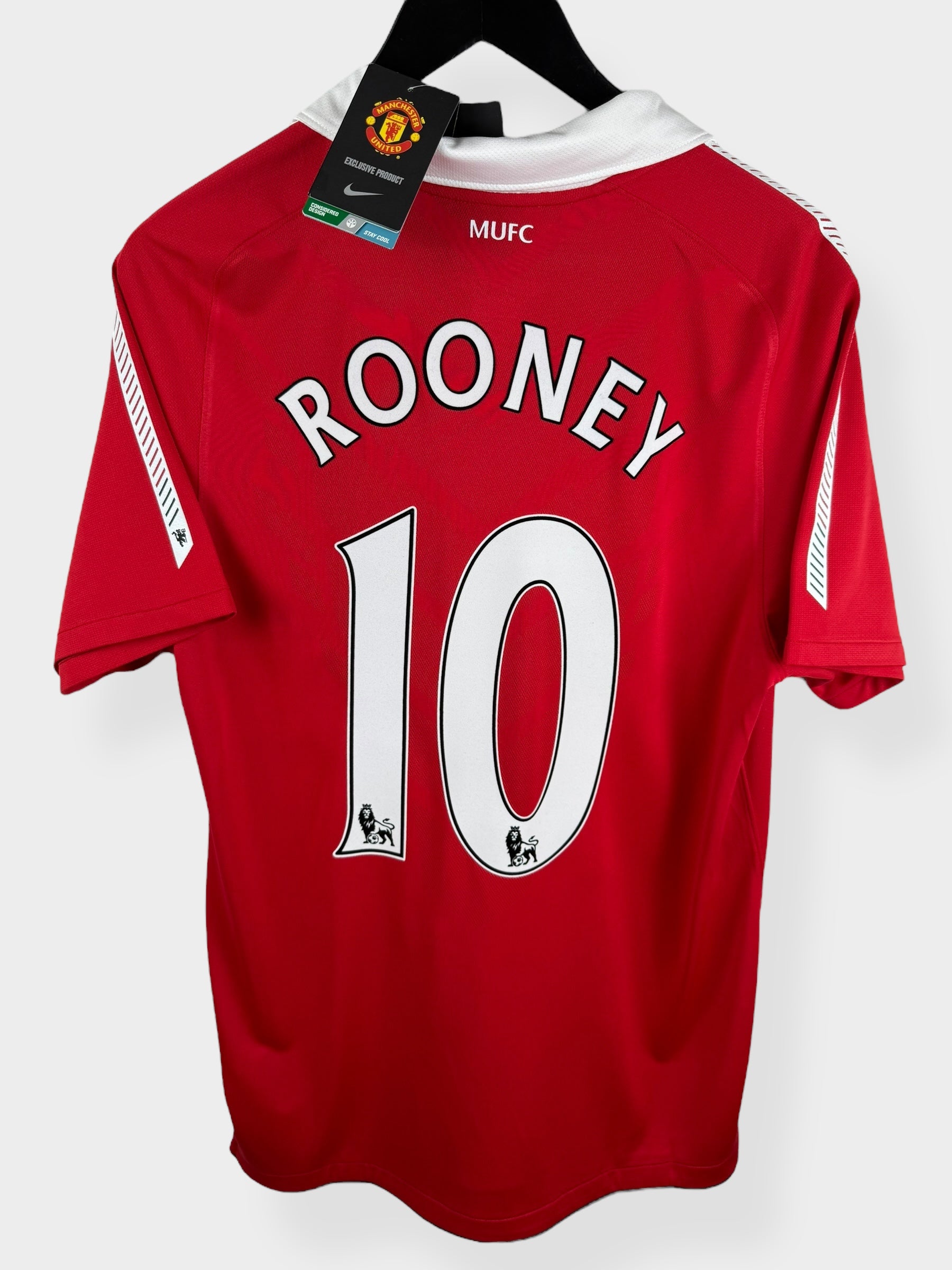 2010-11 MANCHESTER UNITED HOME SHIRT ROONEY #10 M - Authentic Football Club