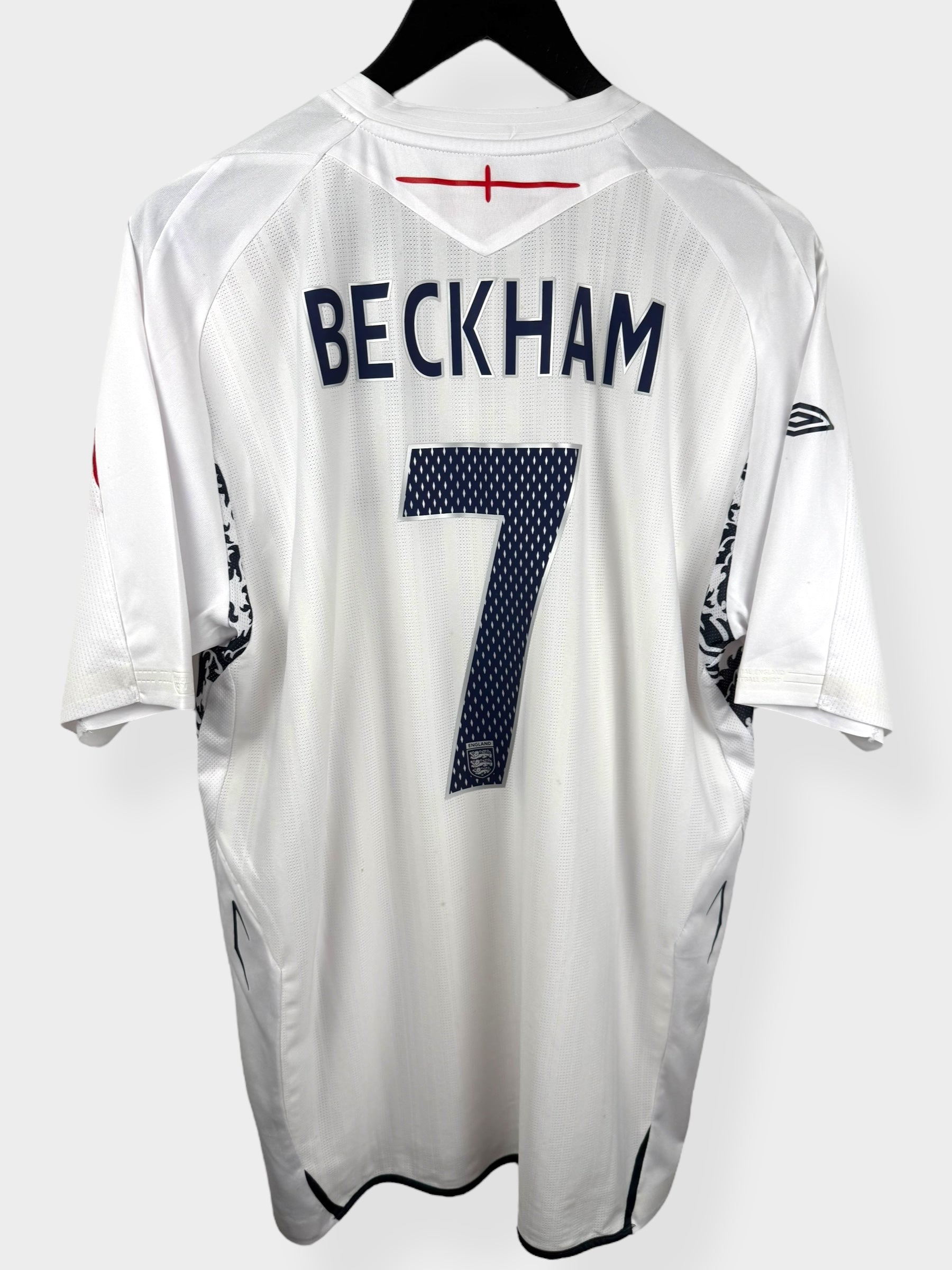2007-09 ENGLAND HOME SHIRT BECKHAM #7 XL