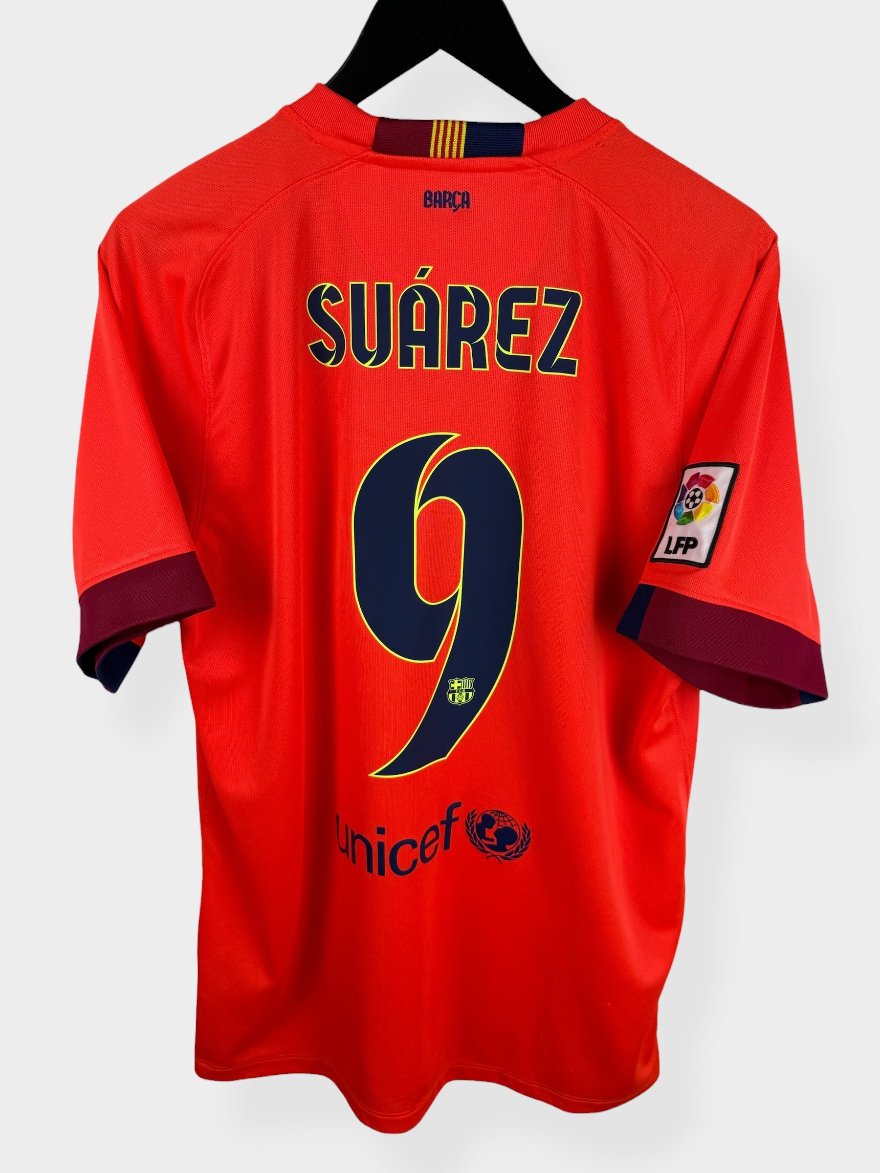 2014-15 BARCELONA AWAY SHIRT SUAREZ #9 L