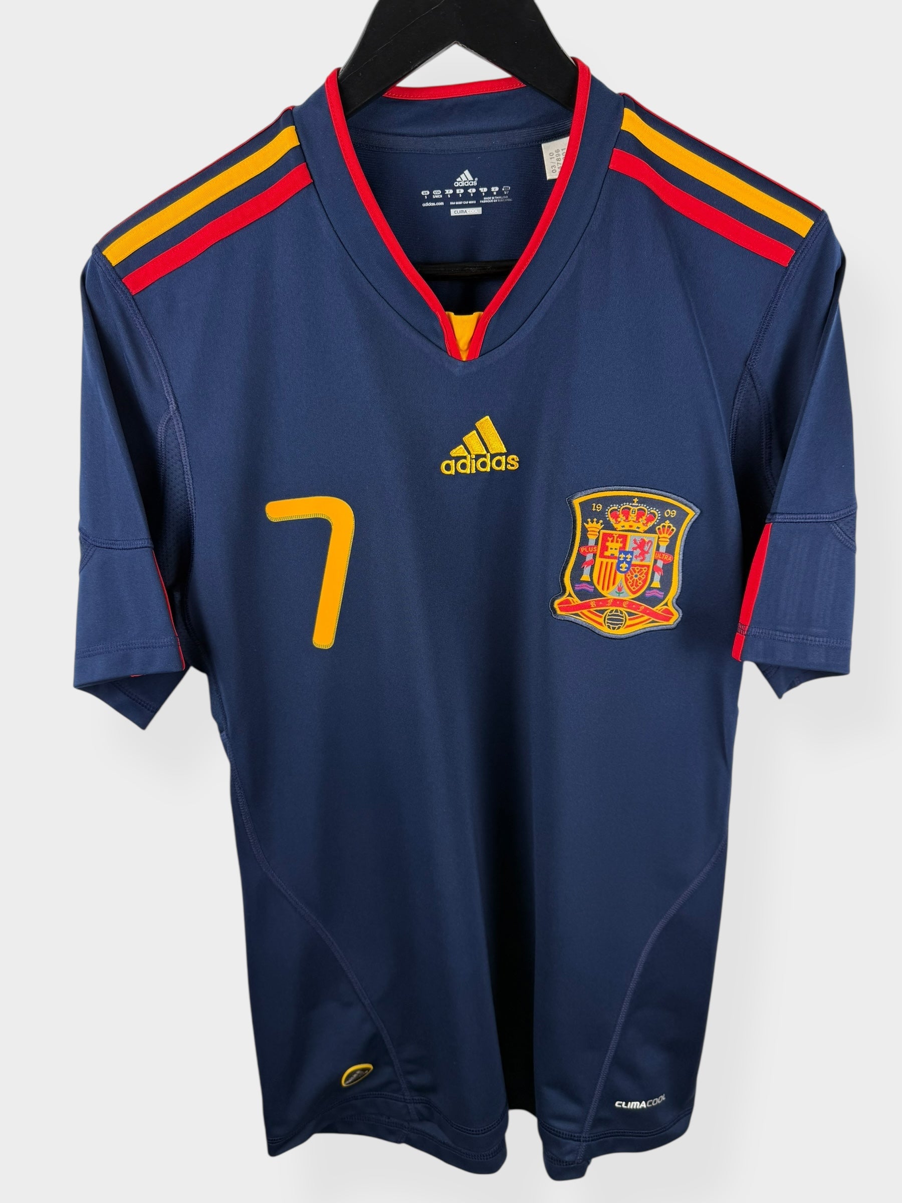 2010-11 SPAIN AWAY SHIRT DAVID VILLA #7 S - Authentic Football Club