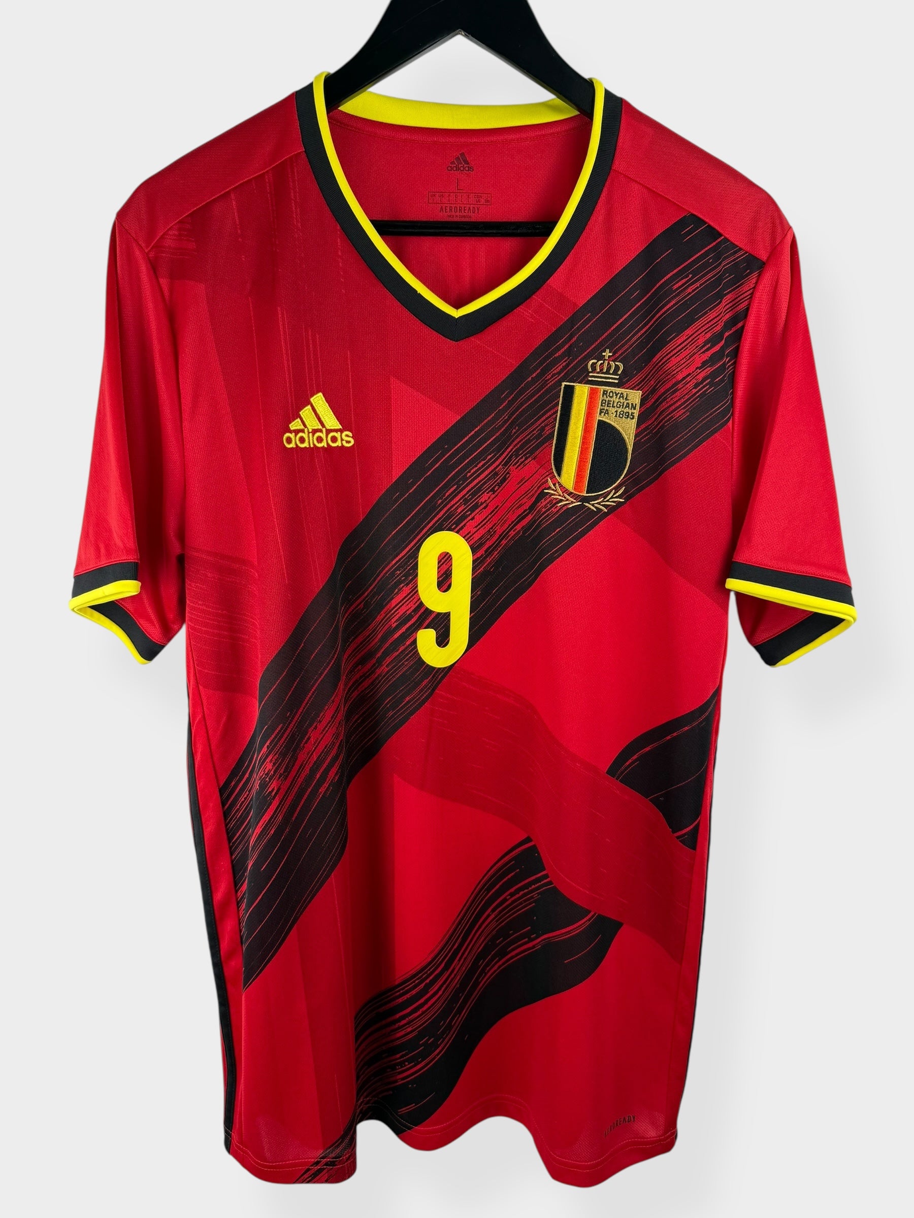 2020-21 BELGIUM HOME SHIRT LUKAKU #9 L