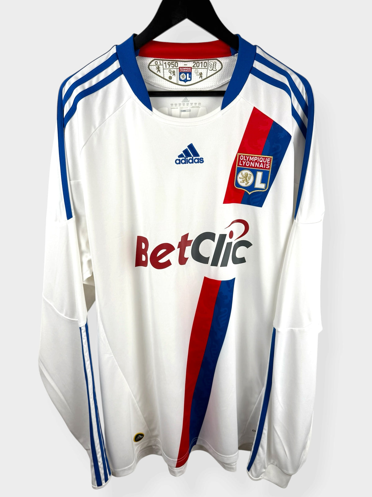 2010-11 OLYMPIQUE LYON HOME SHIRT LS LISANDRO #9 XXL - Authentic Football Club