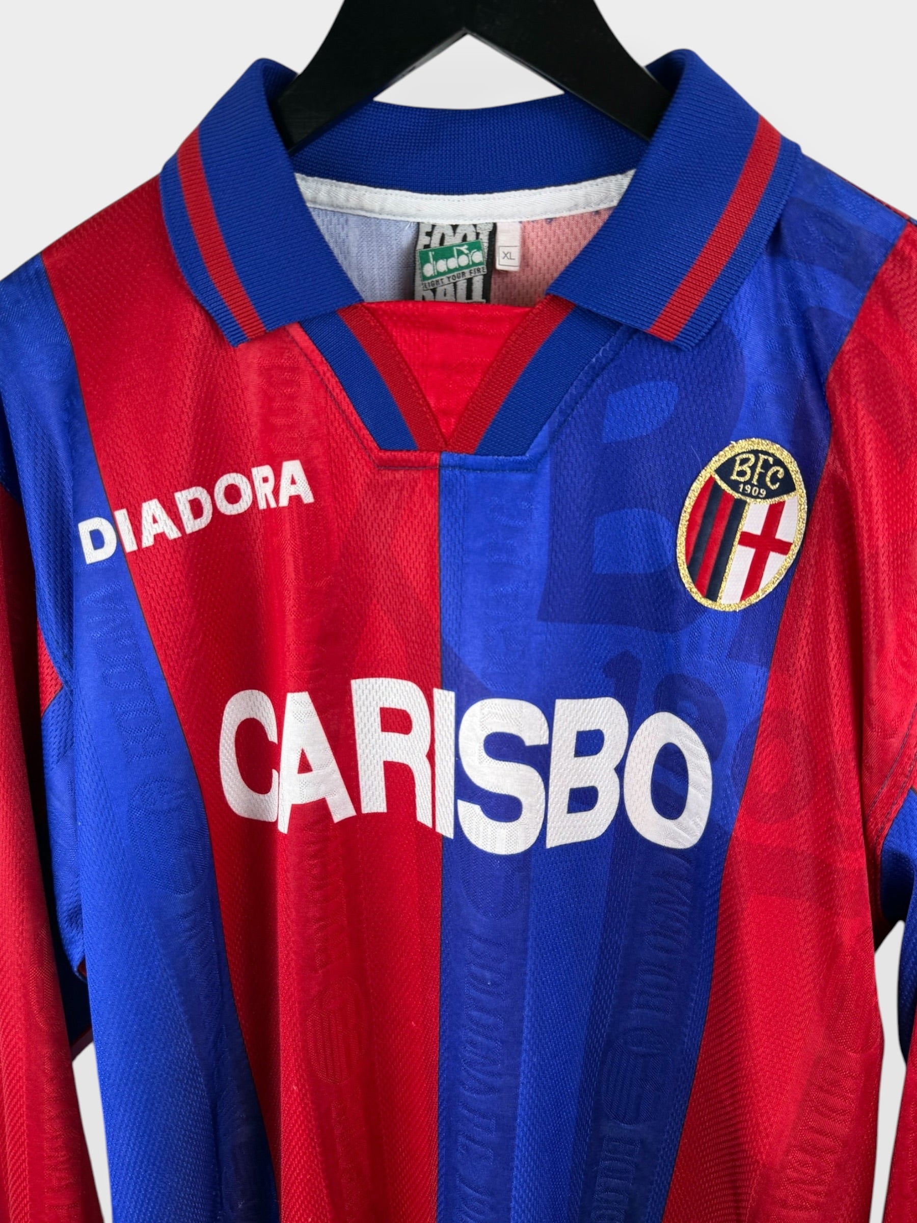 MAILLOT DOMICILE DE BOLOGNE 1996-97 À MANCHES LONGUES XL