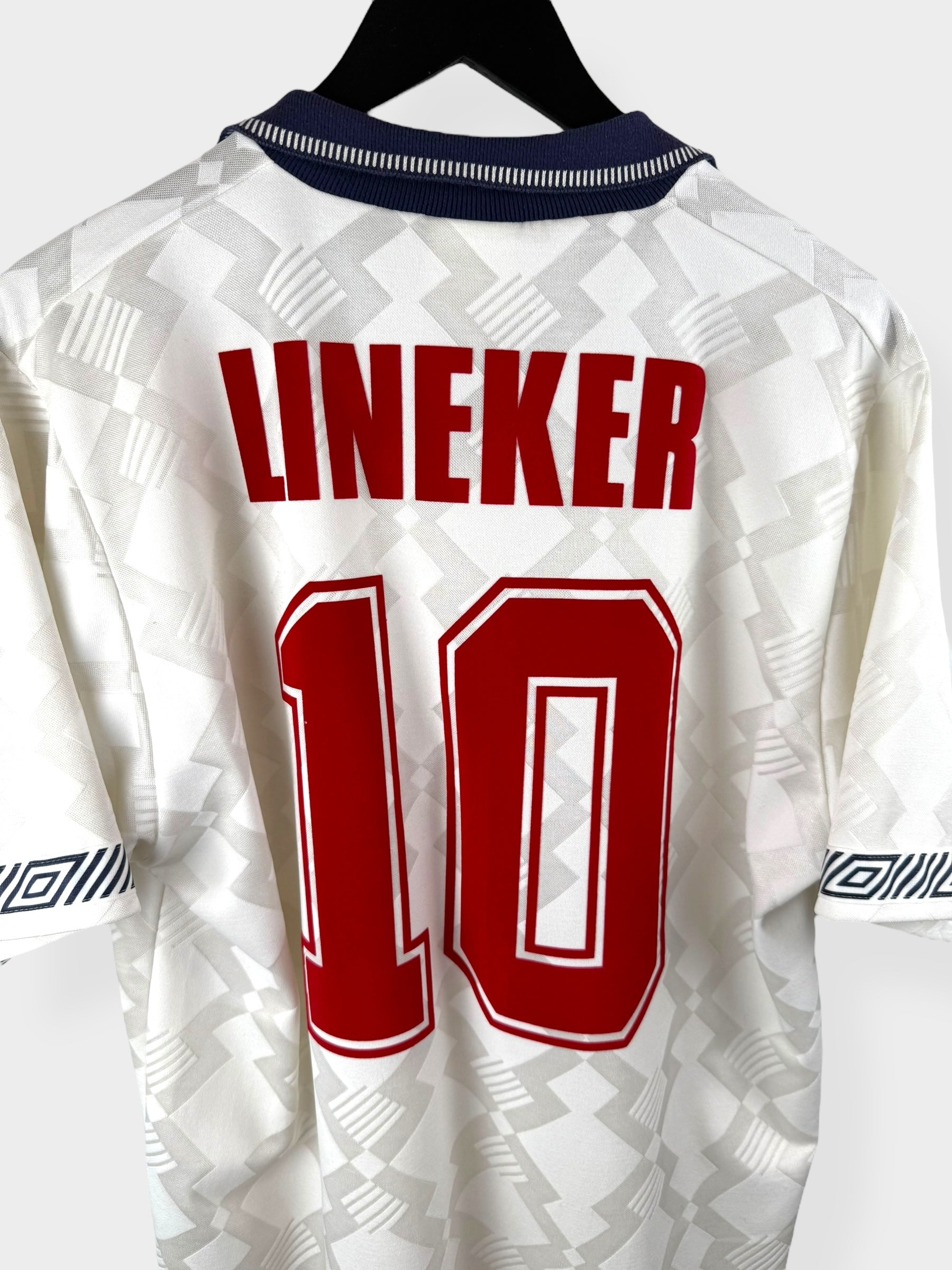 1990-92 ENGLAND HOME SHIRT LINEKER #10 XL