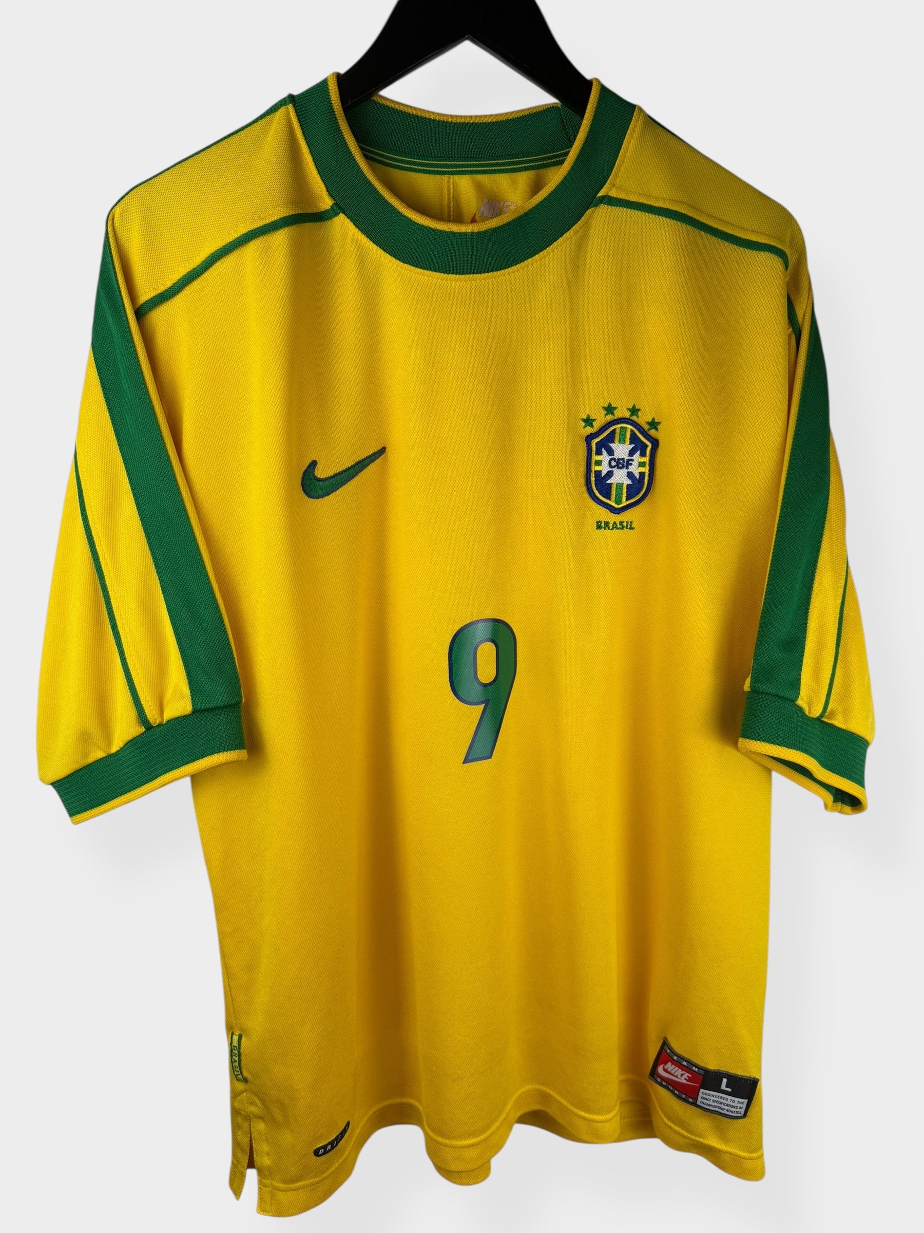 1998-00 BRASILIEN HEIMTRIKOT RONALDO #9 L