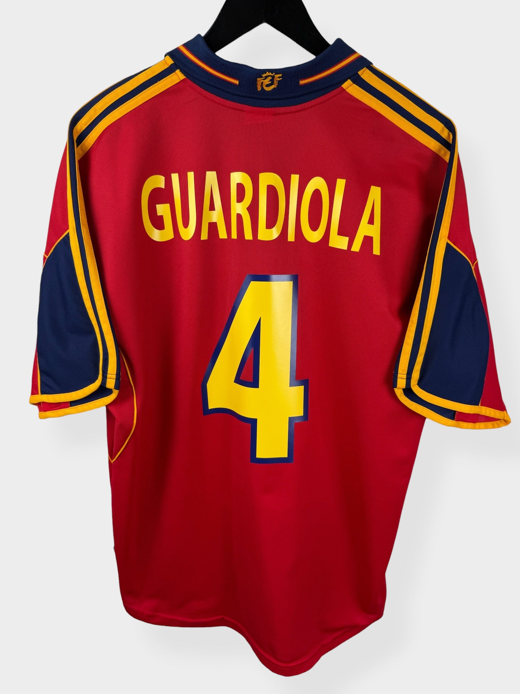 1999-02 SPAIN HOME SHIRT GUARDIOLA #4 L