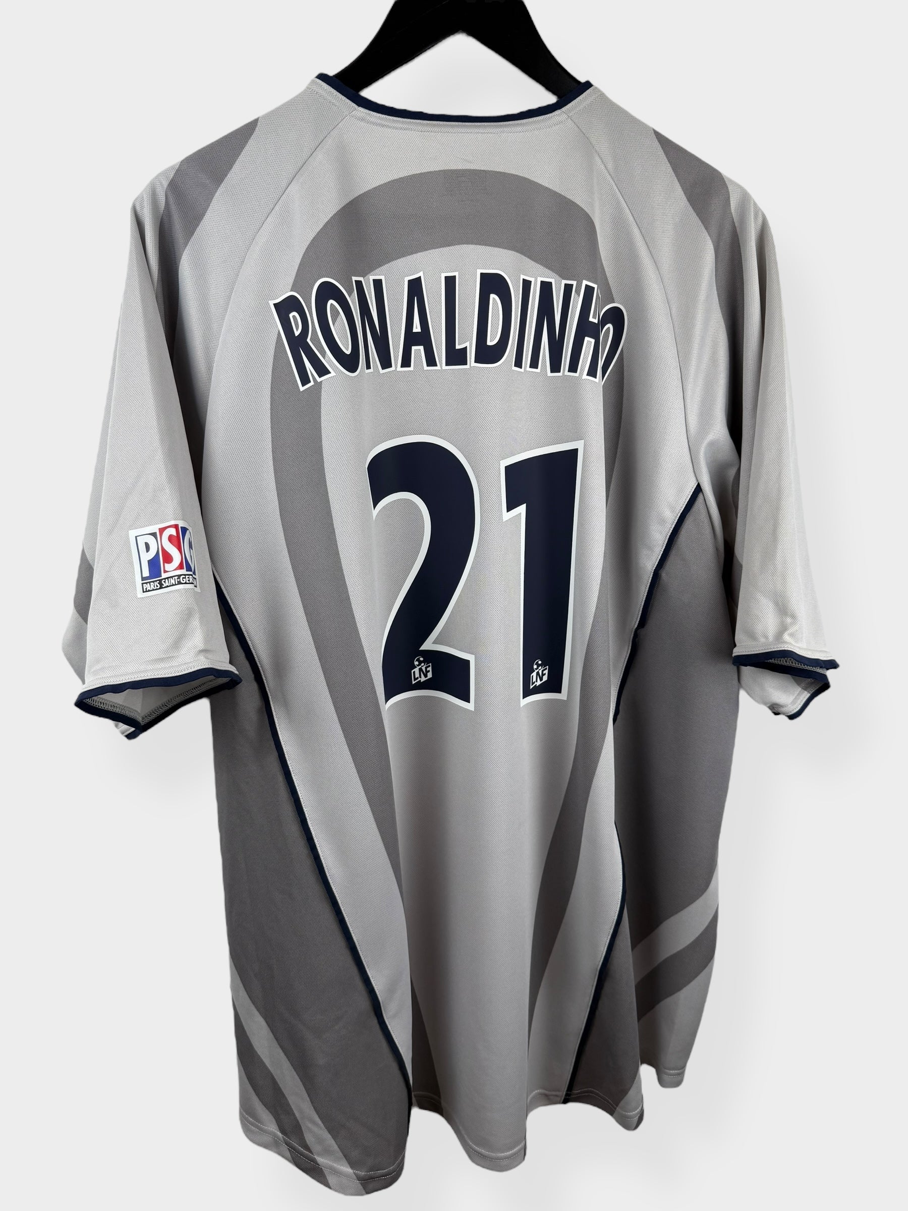 2001-02 PARIS SAINT-GERMAIN AUSWÄRTSTRIKOT RONALDINHO #21 XL