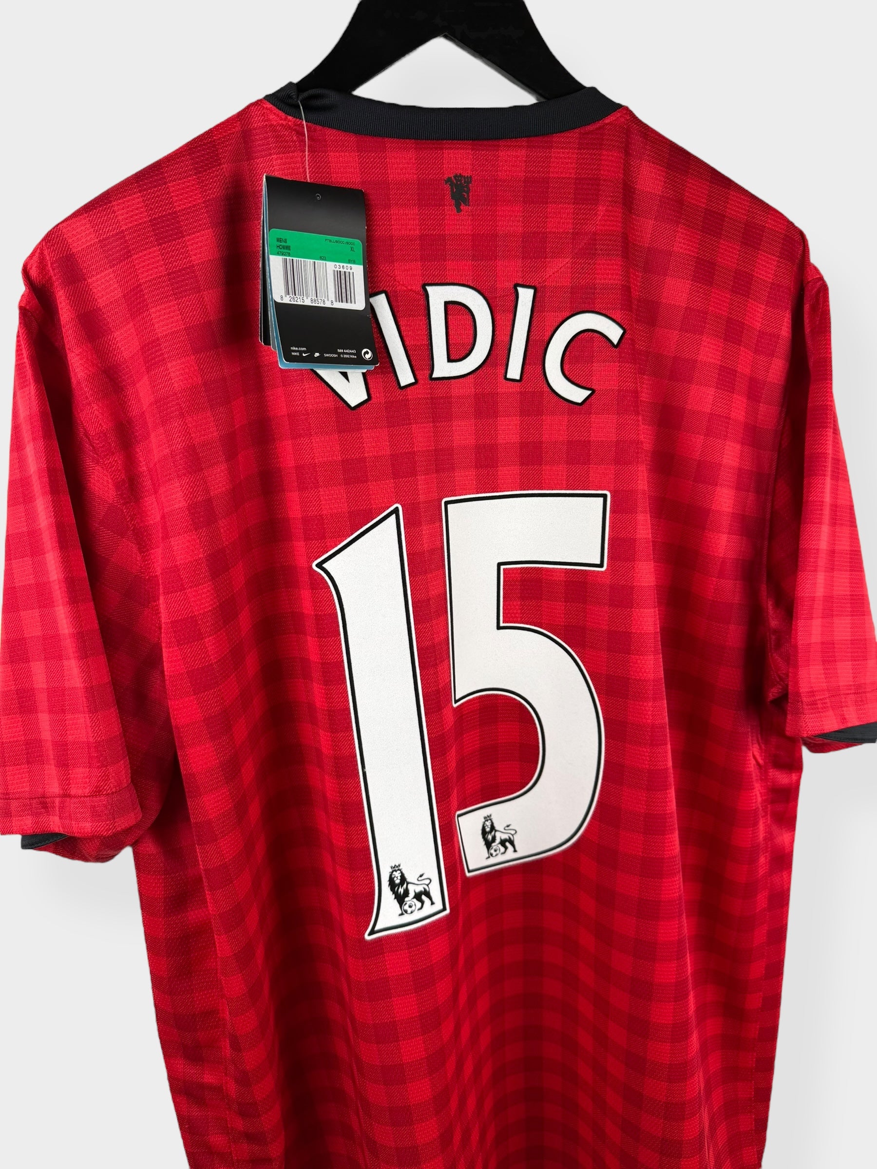 2012-13 MANCHESTER UNITED HOME SHIRT VIDIC #15 XL