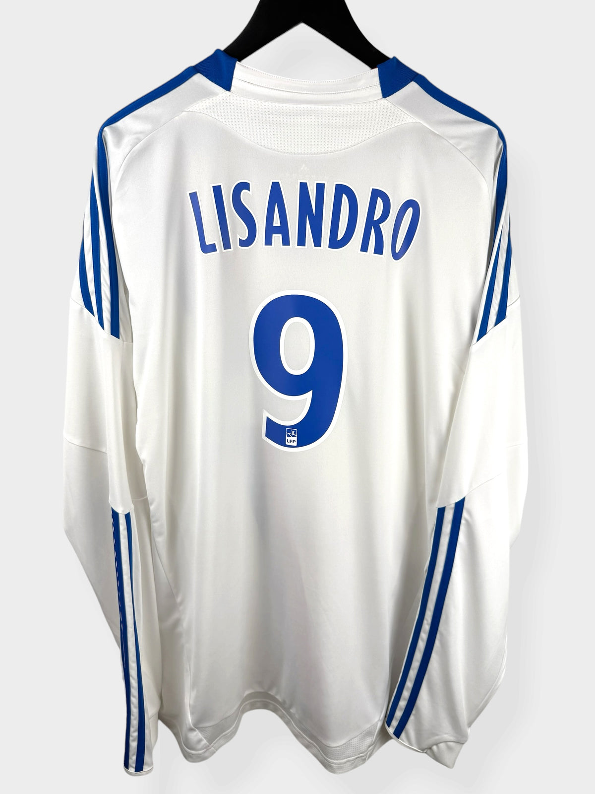 2010-11 OLYMPIQUE LYON HOME SHIRT LS LISANDRO #9 XXL - Authentic Football Club