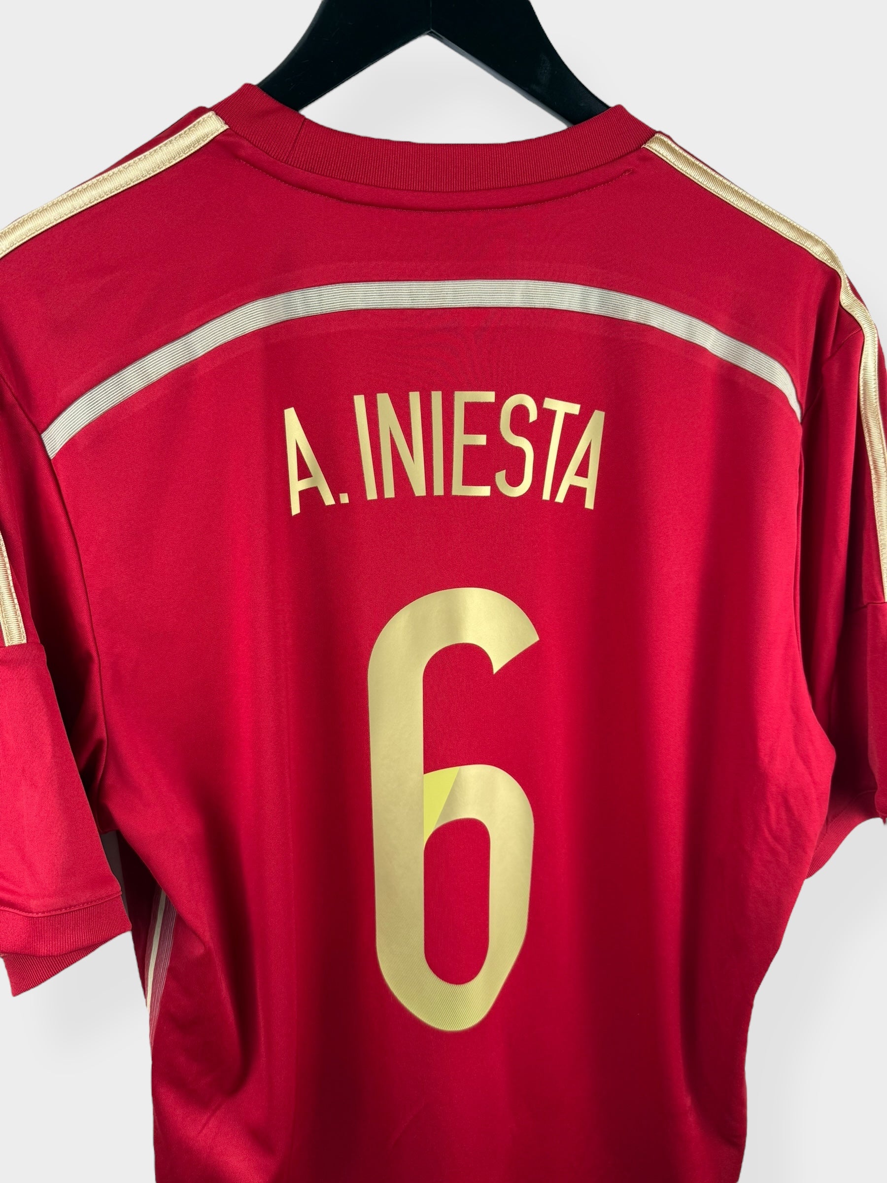 2014-15 SPAIN HOME SHIRT INIESTA #6 L