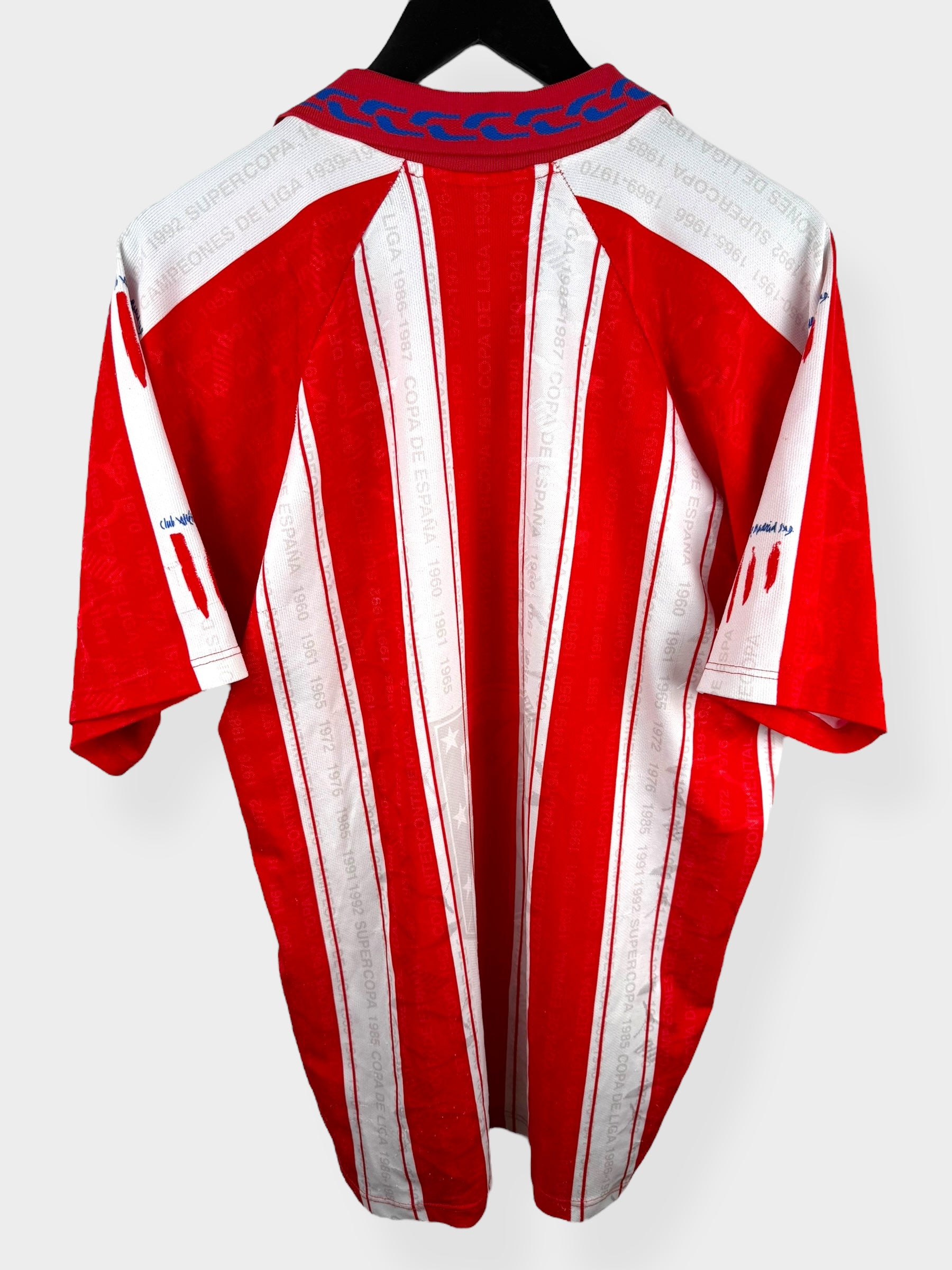 1995-96 ATLETICO MADRID HOME SHIRT XL - Authentic Football Club