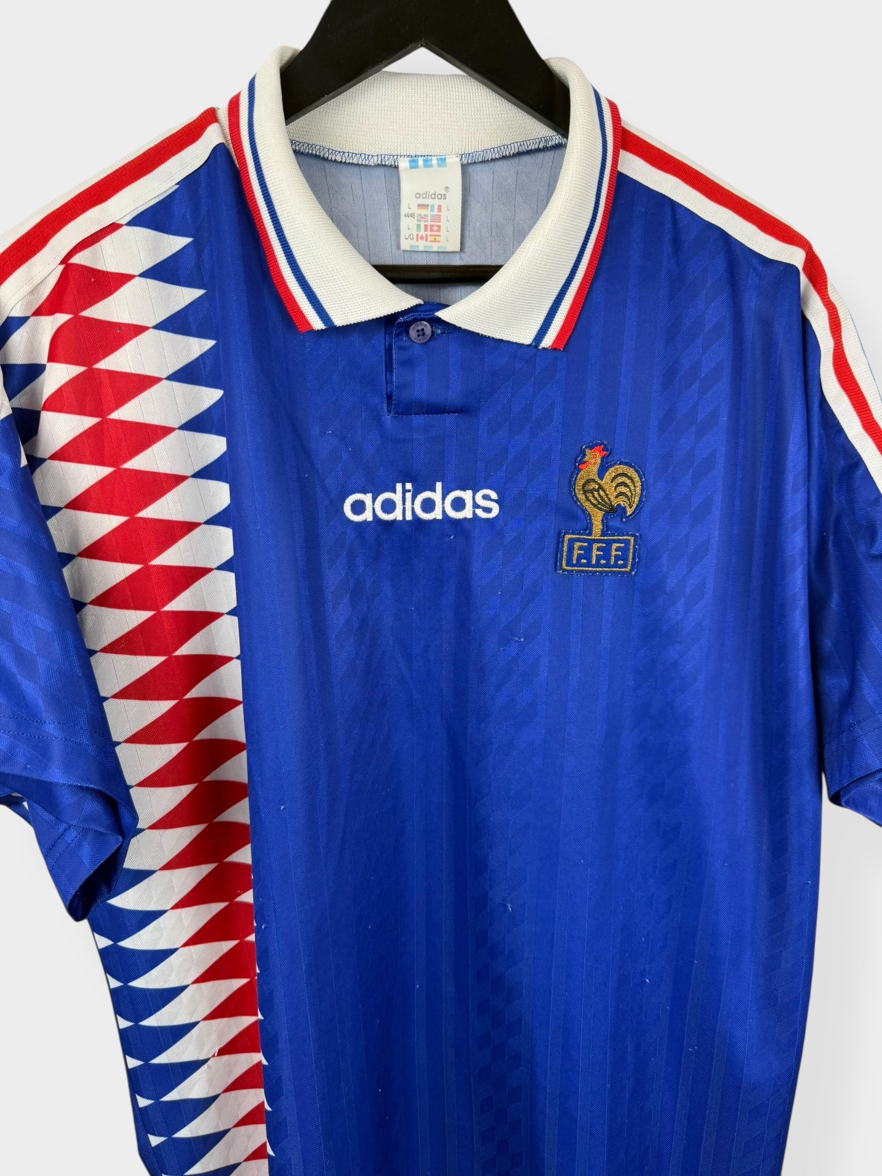 1994-96 FRANCE HOME SHIRT L - Authentic Football Club