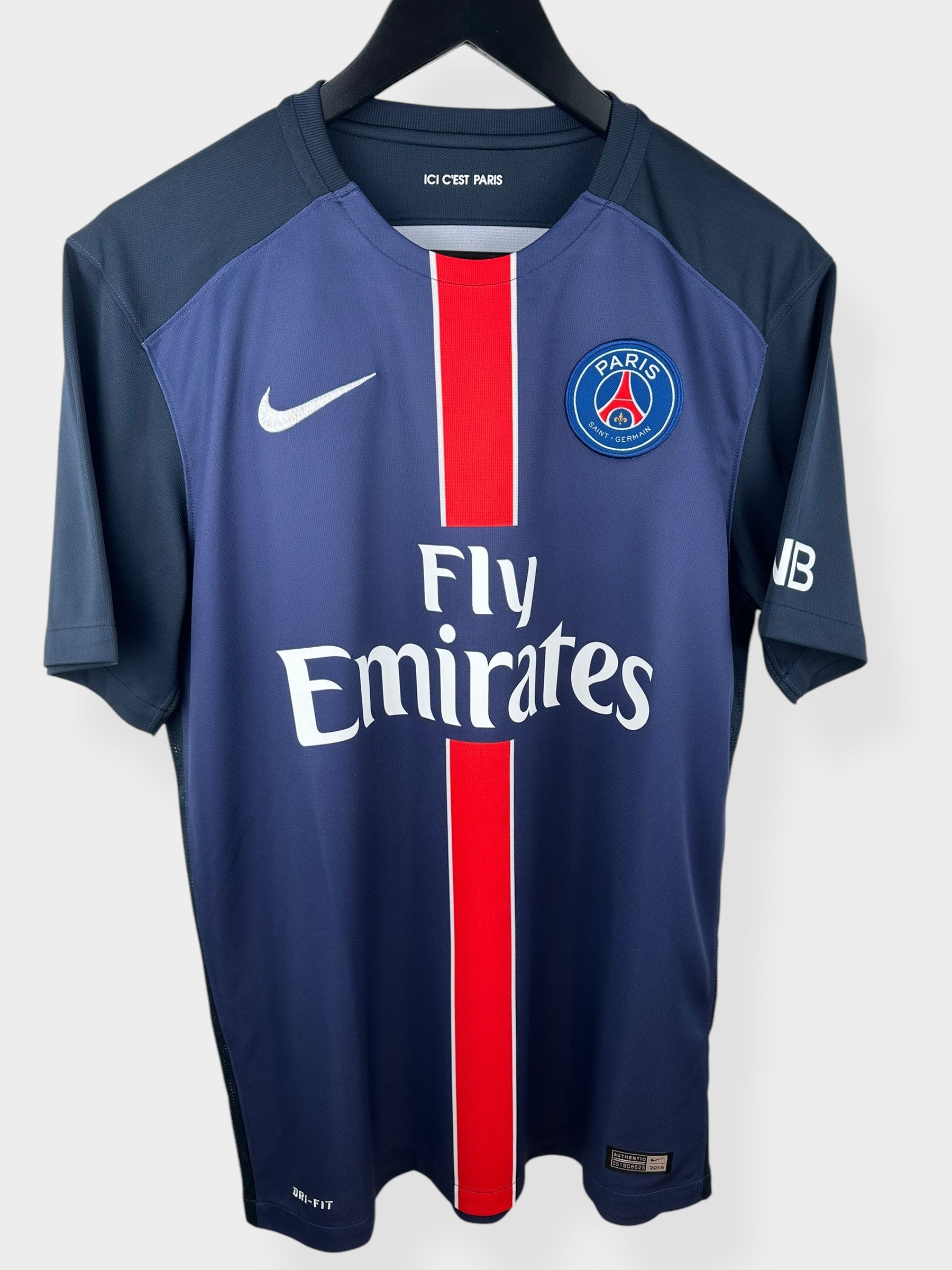 2015-16 PARIS SAINT-GERMAIN HOME SHIRT DAVID LUIZ #32 M