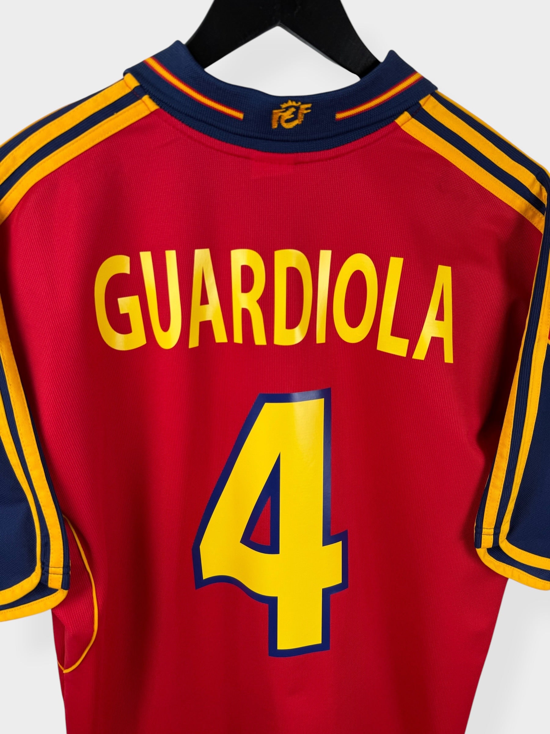 1999-02 SPAIN HOME SHIRT GUARDIOLA #4 L