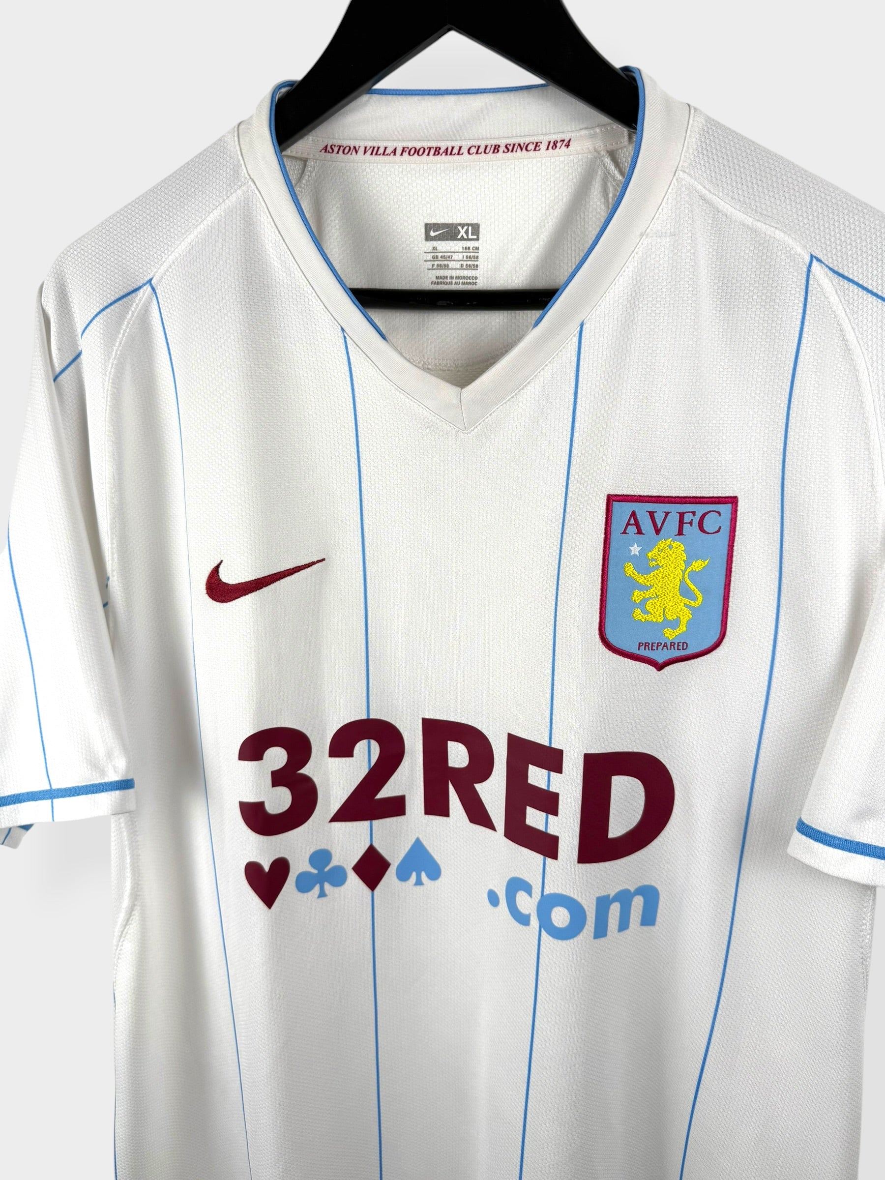 MAILLOT EXTÉRIEUR ASTON VILLA 2007-08 TAILLE XL ÉDITION JOUEUR