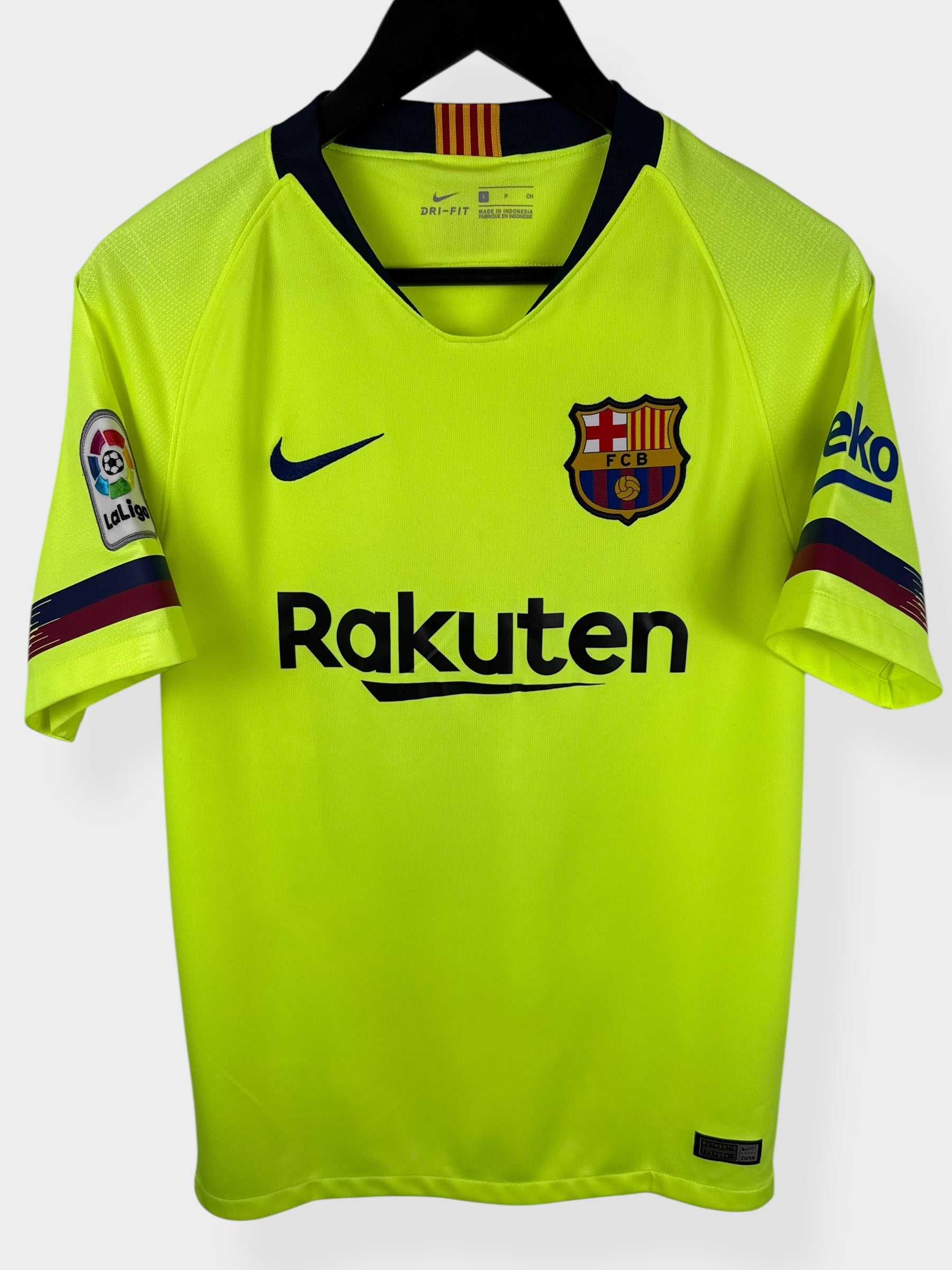 2018-19 BARCELONA AWAY SHIRT MESSI #10 S - Authentic Football Club
