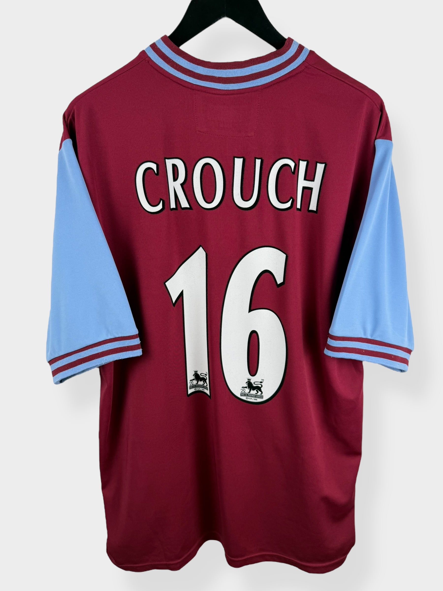 2002-03 ASTON VILLA HOME SHIRT CROUCH #16 XL - Authentic Football Club