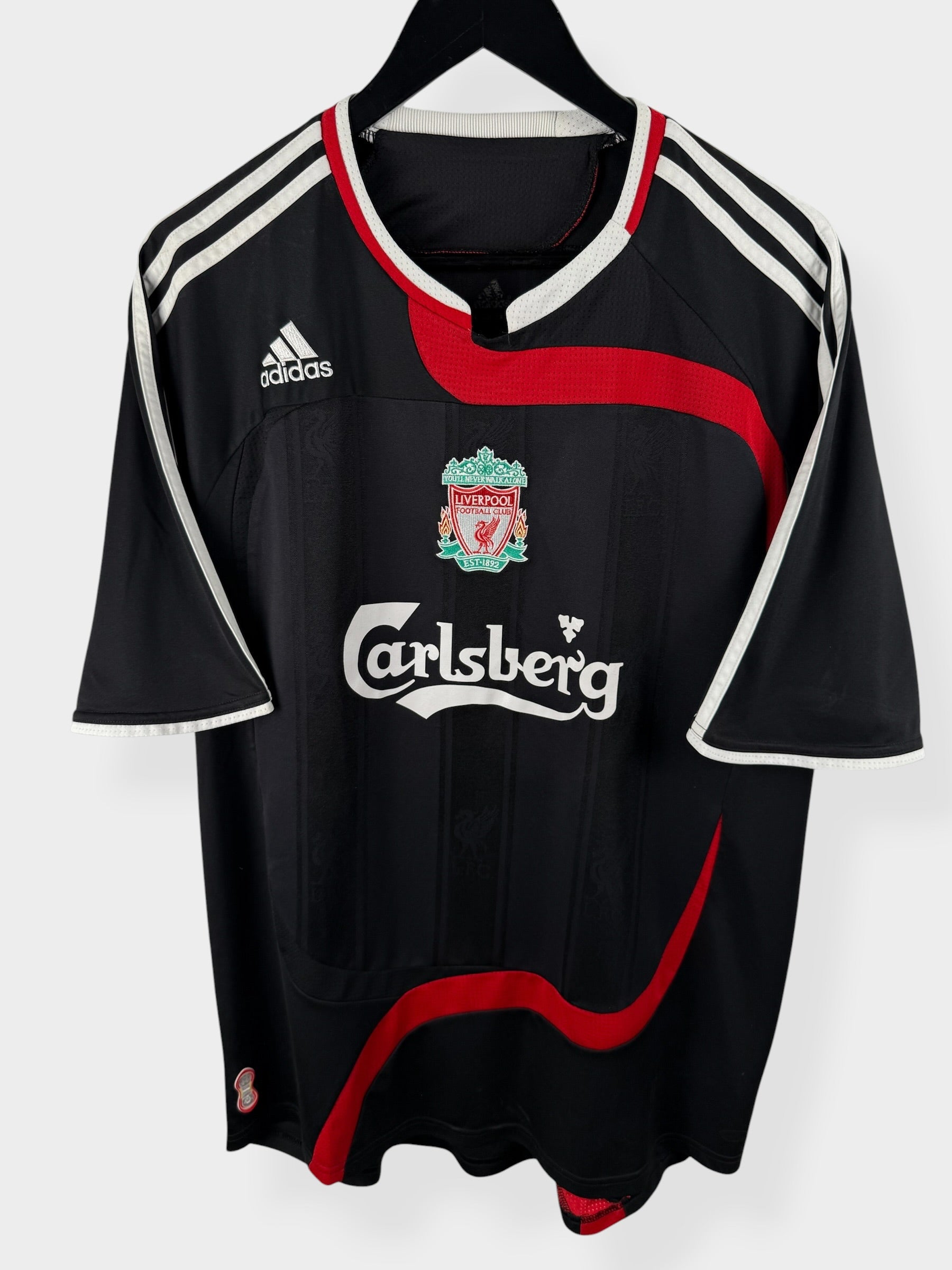 MAILLOT THIRD LIVERPOOL 2007-08 RIISE #6 XL