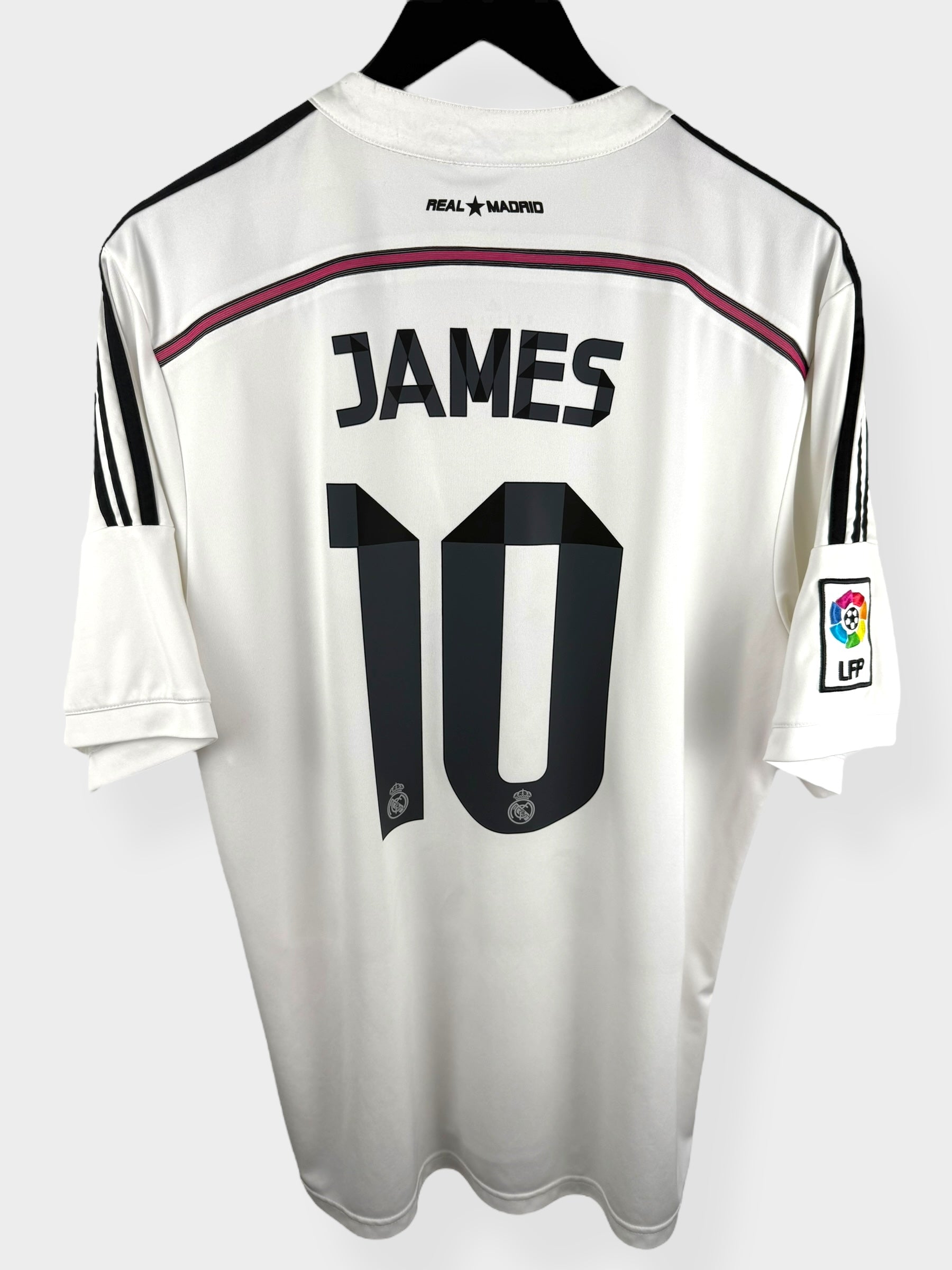 2014-15 REAL MADRID HOME SHIRT JAMES #10 XL - Authentic Football Club