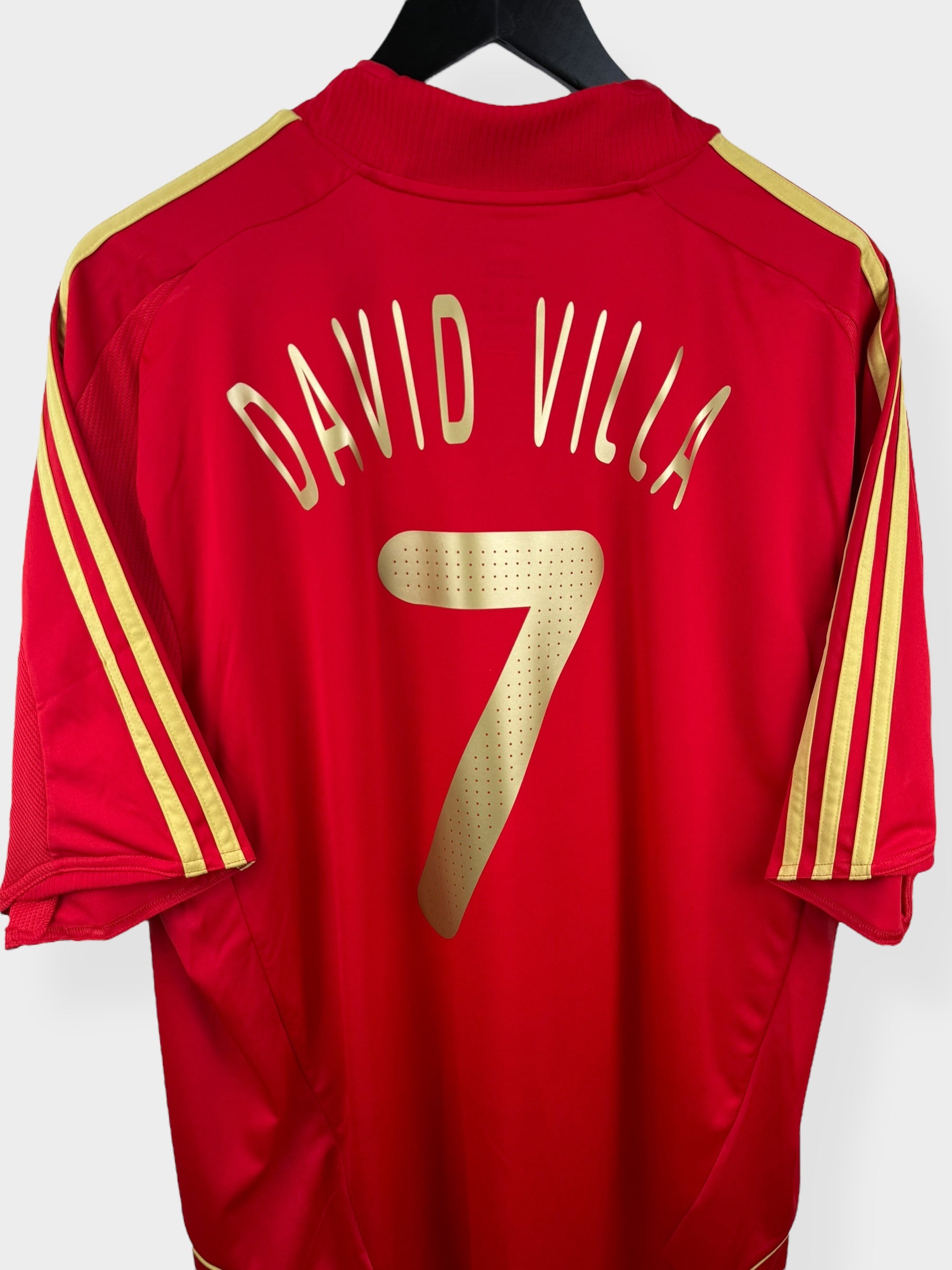 2008-10 SPAIN HOME SHIRT DAVID VILLA #7 XL
