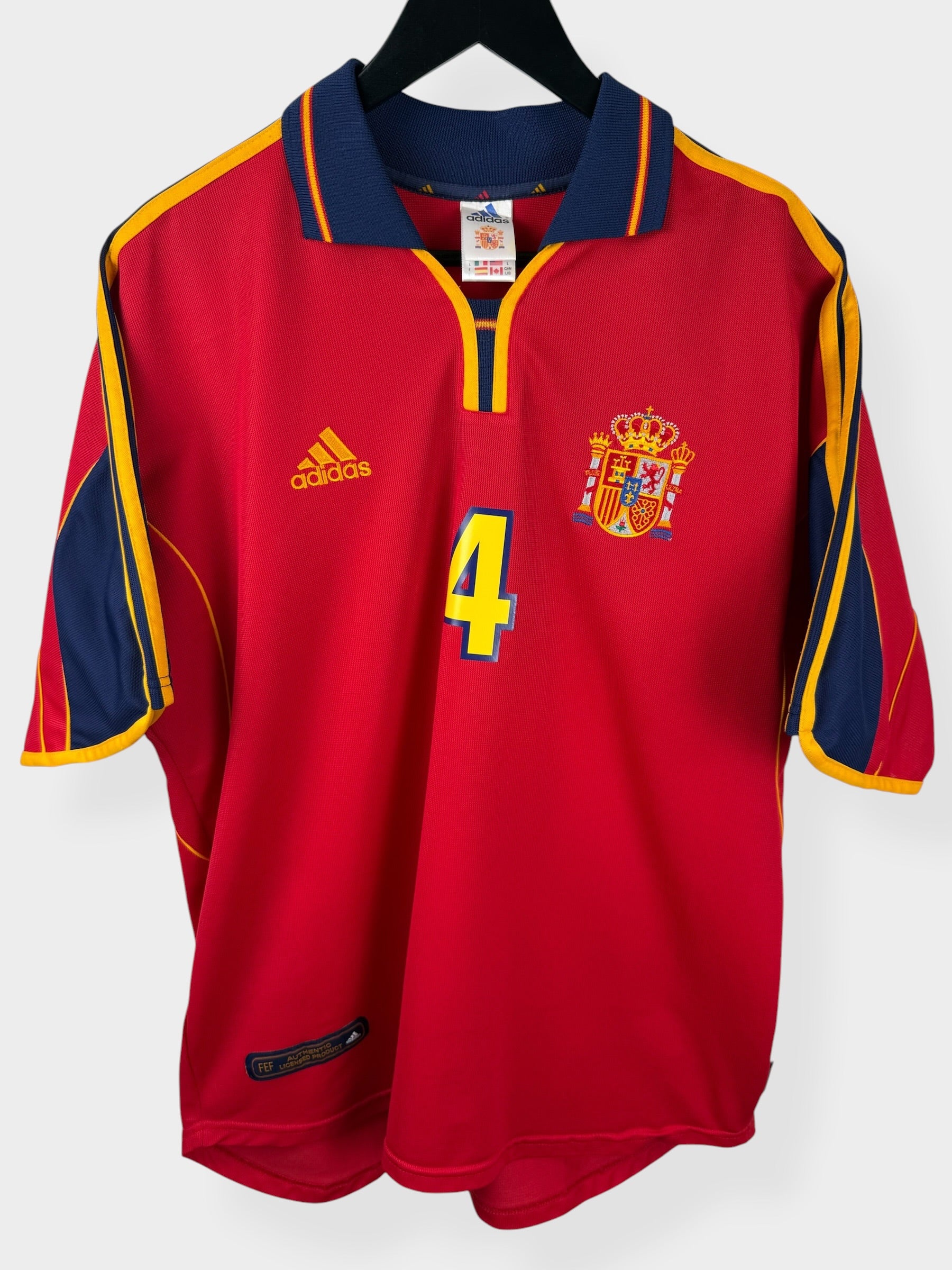 1999-02 SPAIN HOME SHIRT GUARDIOLA #4 L