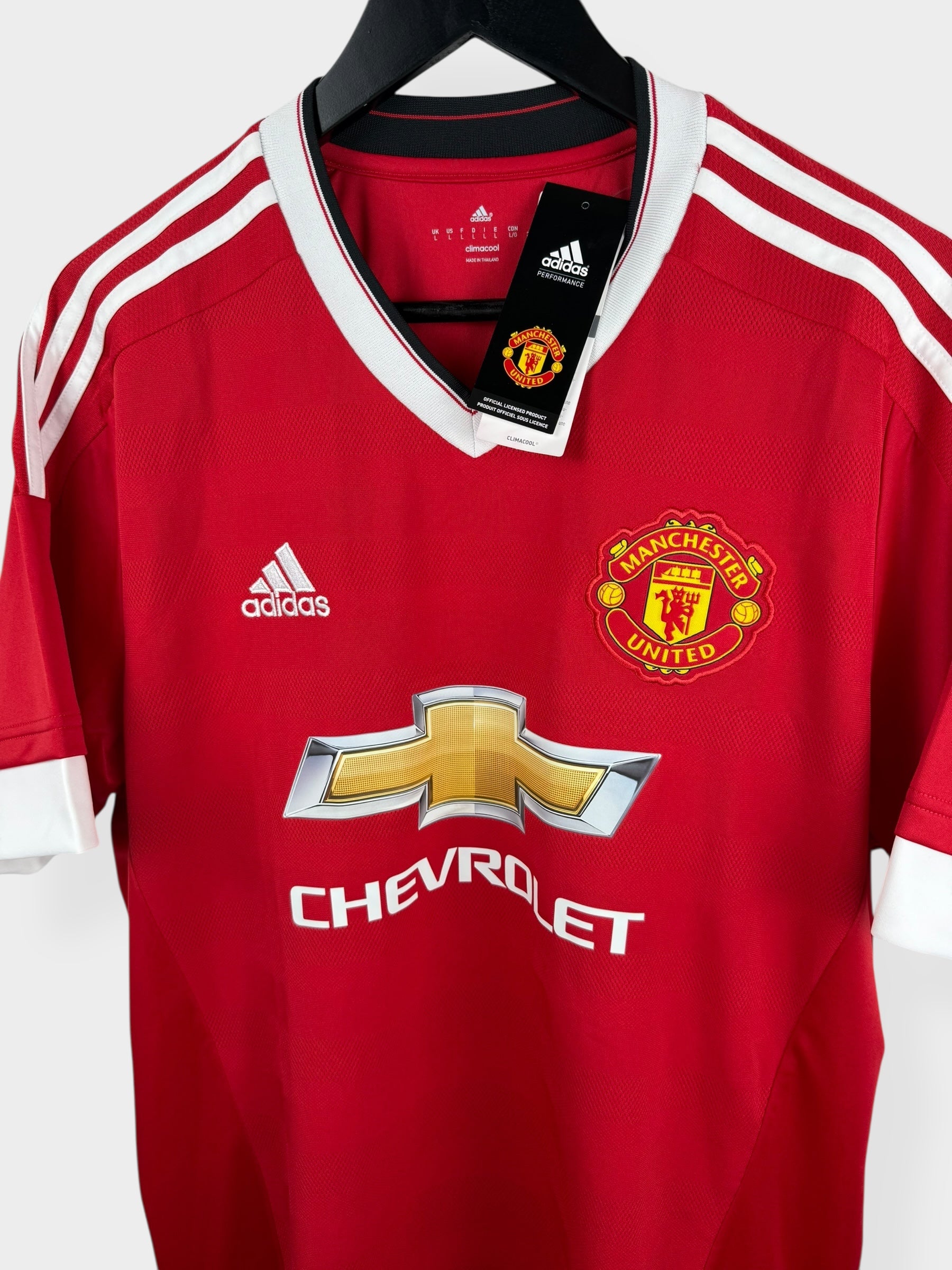 2015-16 MANCHESTER UNITED HOME SHIRT L - Authentic Football Club