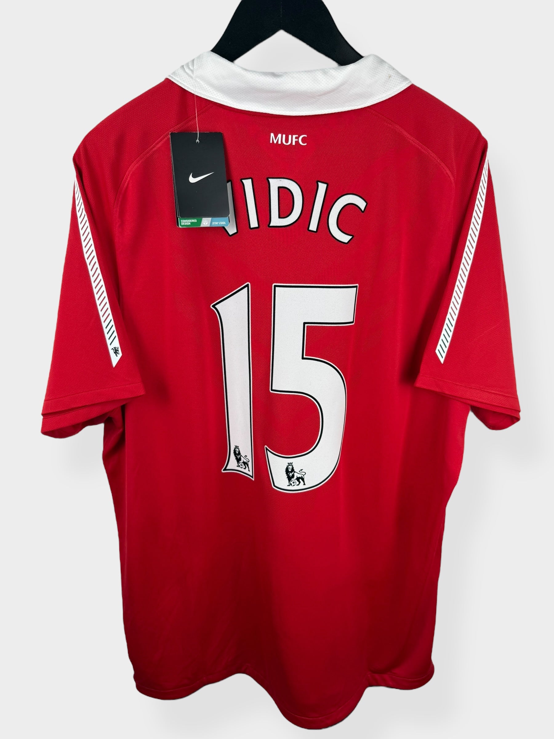 2010-11 MANCHESTER UNITED HOME SHIRT VIDIC #15 XL - Authentic Football Club
