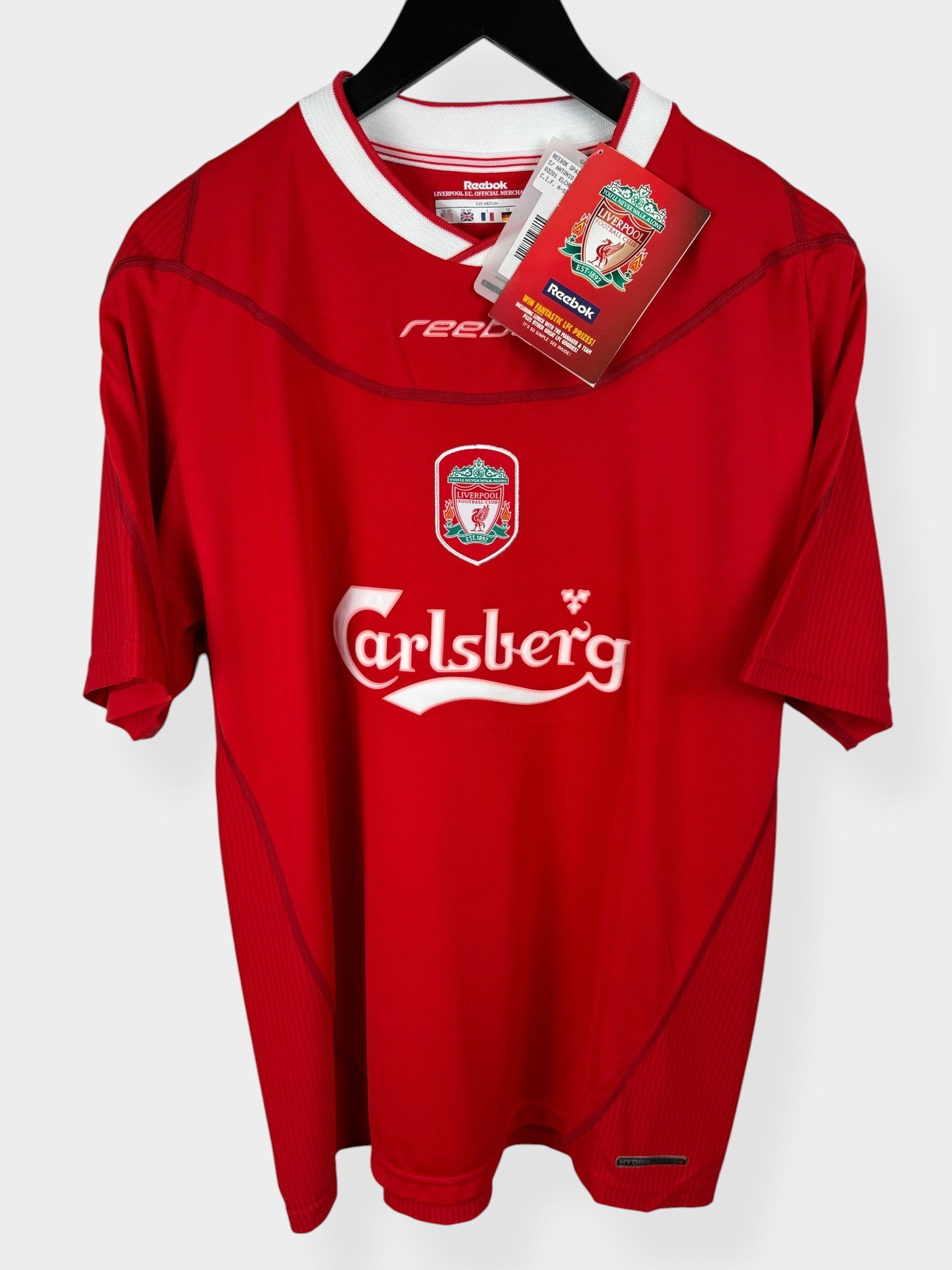 2002-04 LIVERPOOL HOME SHIRT GERRARD #17 L