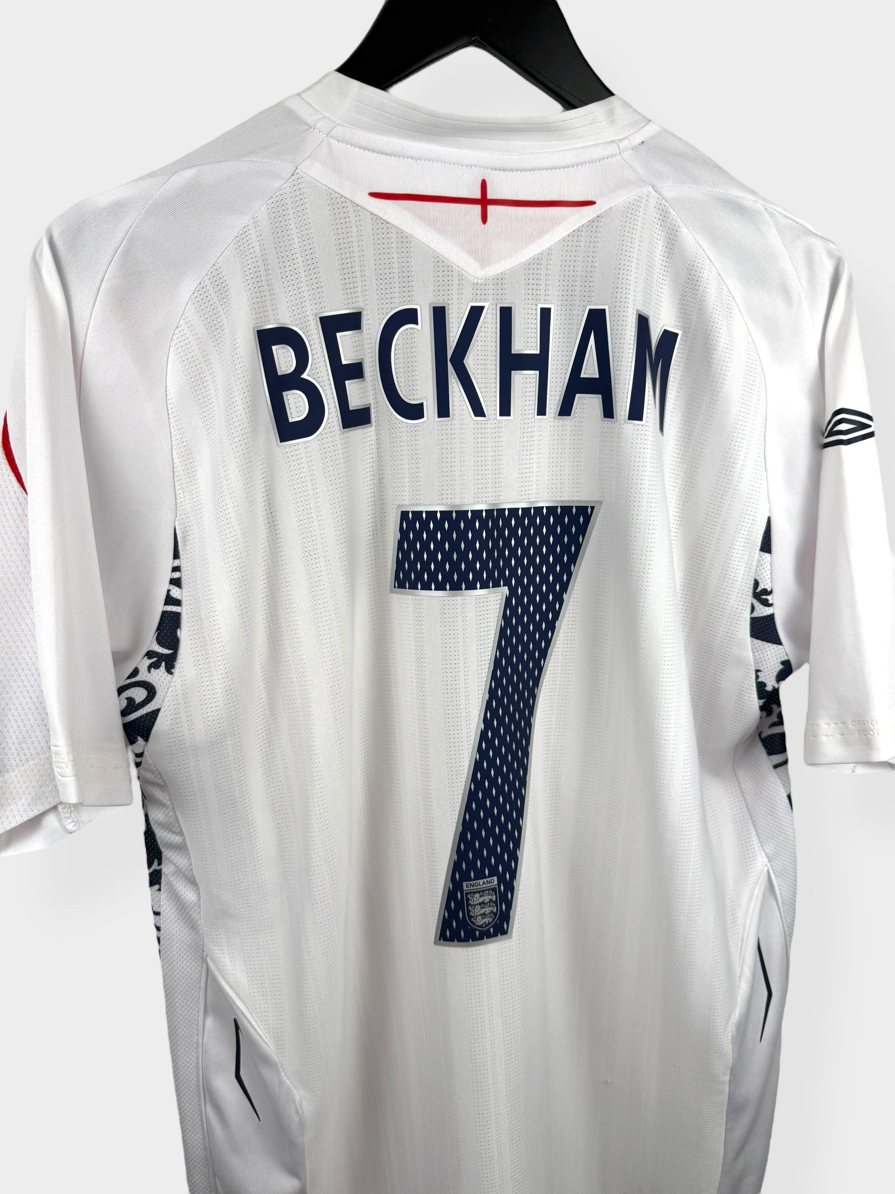 2007-09 ENGLAND HOME SHIRT BECKHAM #7 M