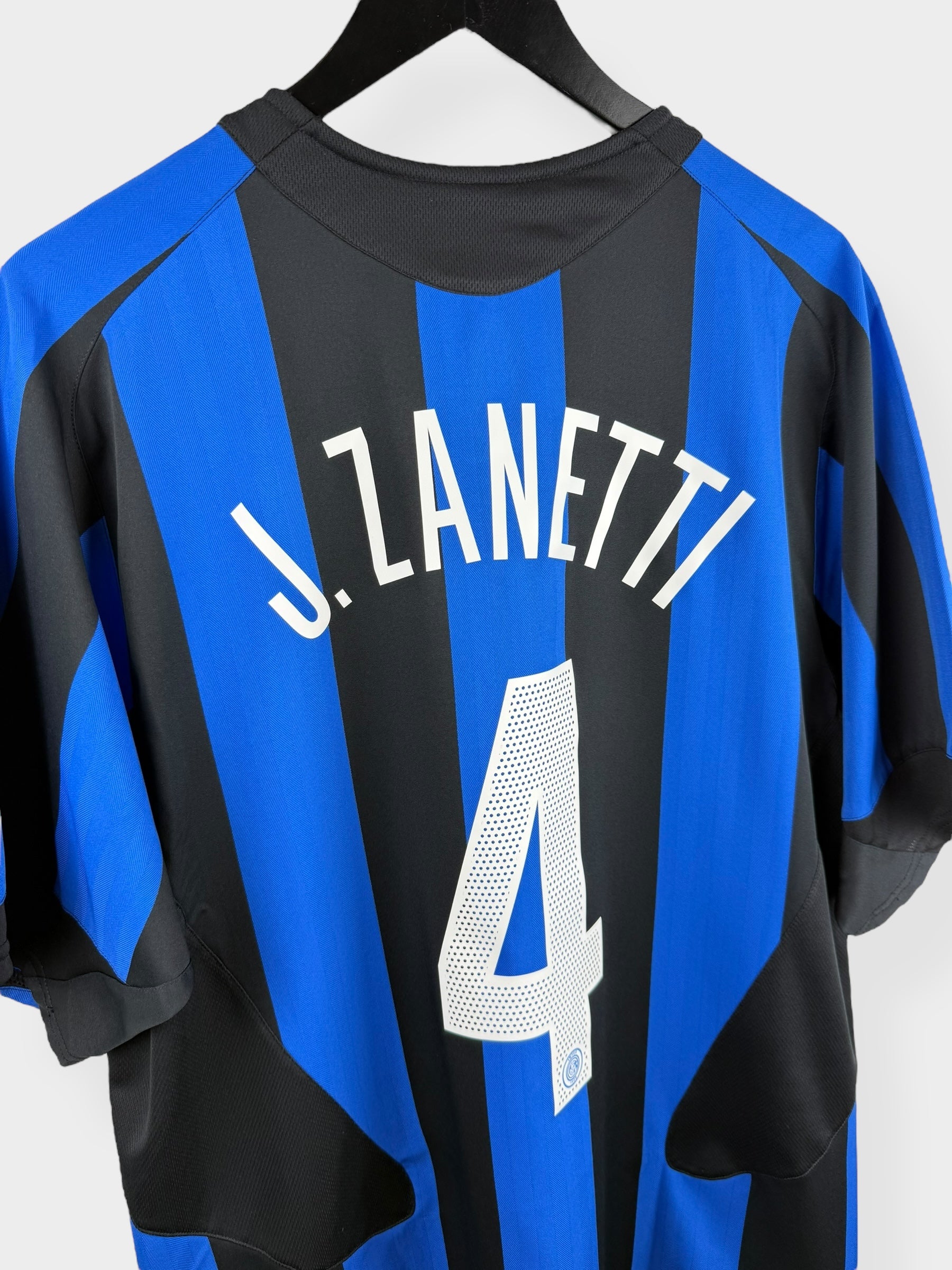 2005-06 INTER MILAN HOME SHIRT ZANETTI #4 L