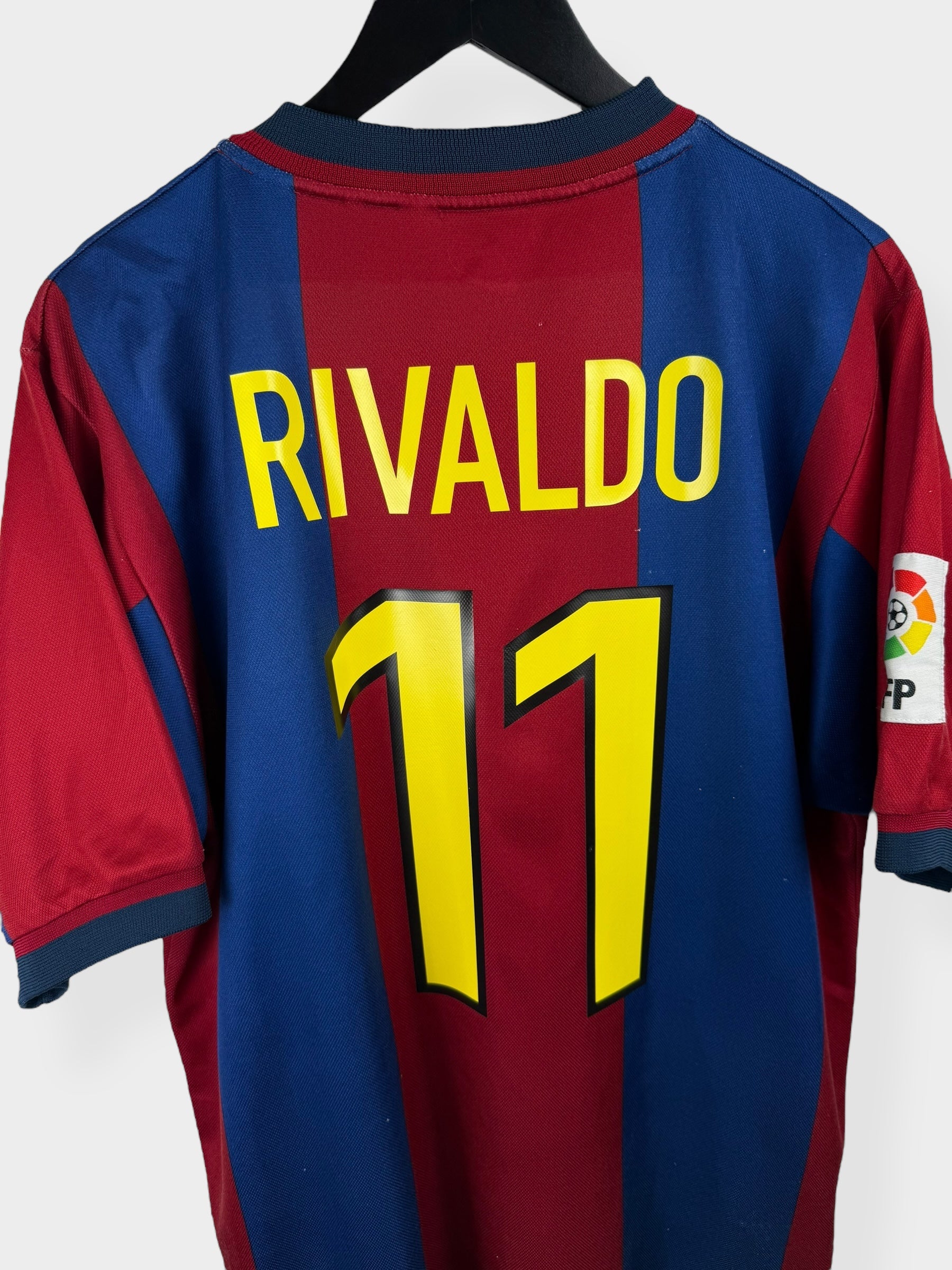 1998-99 BARCELONA HOME SHIRT RIVALDO #11 L