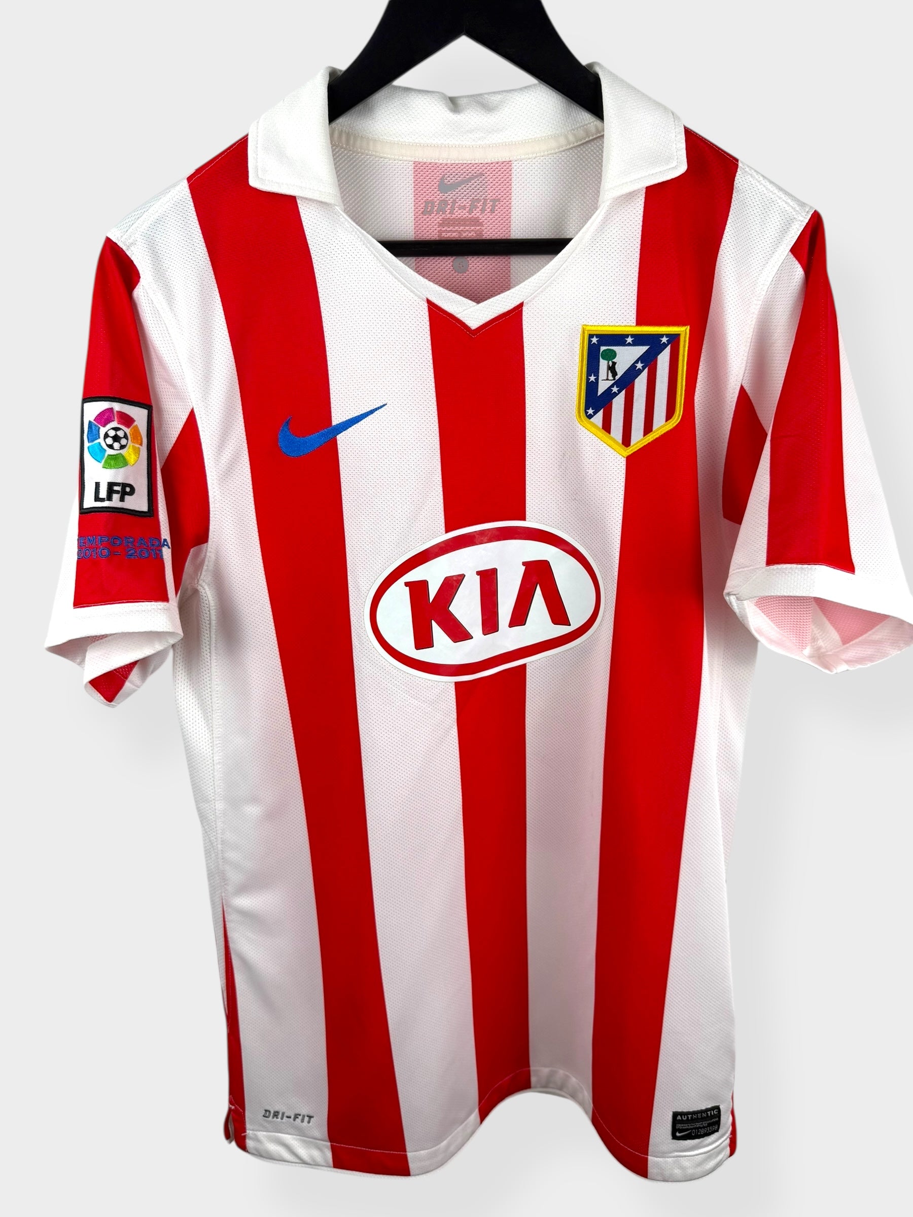 2010-11 ATLETICO MADRID HOME SHIRT FORLAN #7 S - Authentic Football Club