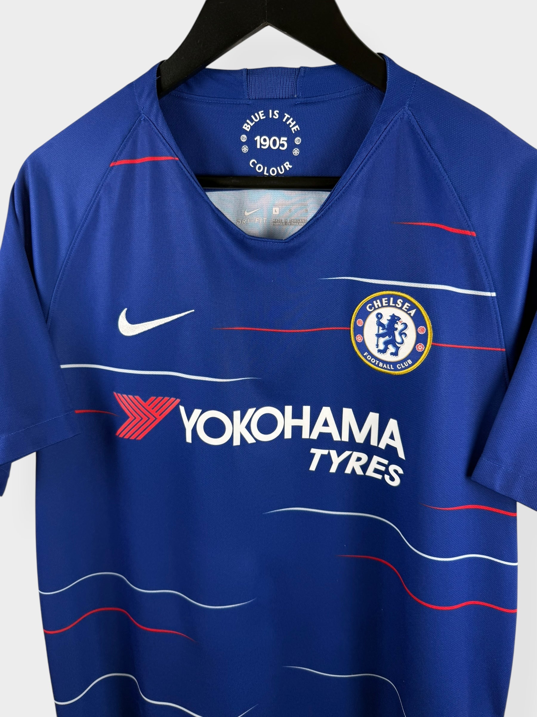 MAILLOT DOMICILE CHELSEA 2018-19 HAZARD #10 L