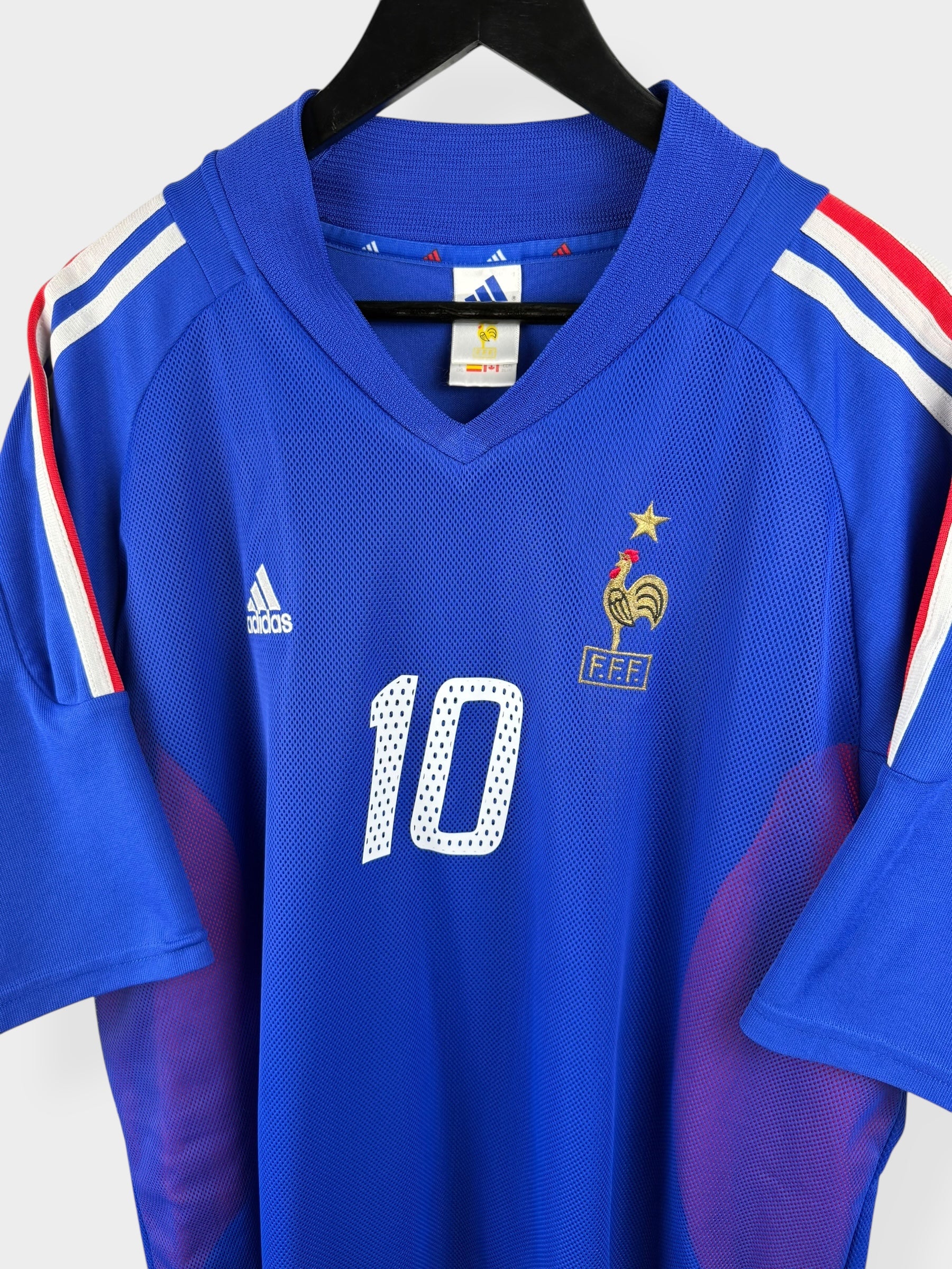 2002-04 FRANCE HOME SHIRT ZIDANE #10 XXL - Authentic Football Club