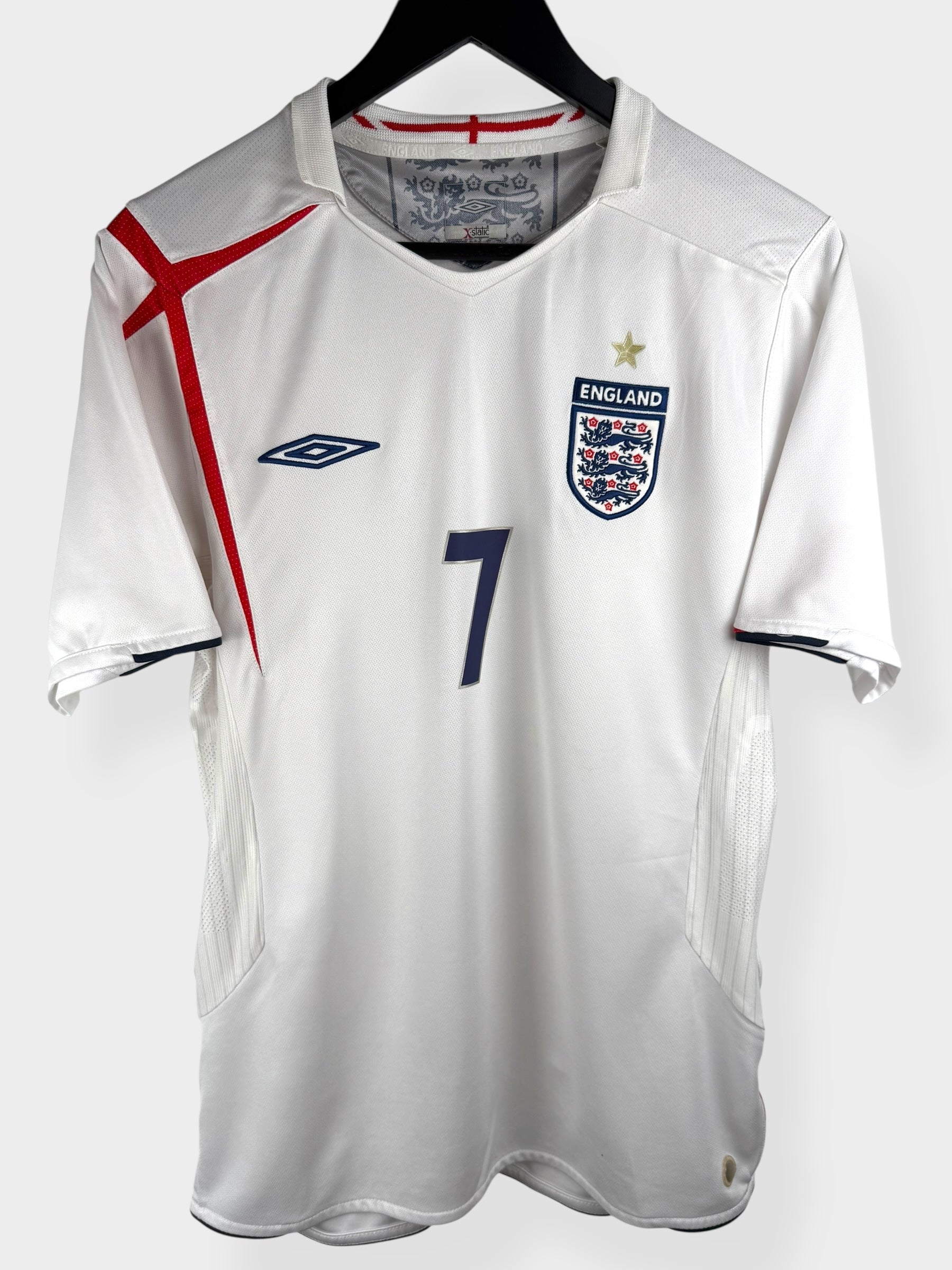 2005-07 ENGLAND HOME SHIRT BECKHAM #7 M