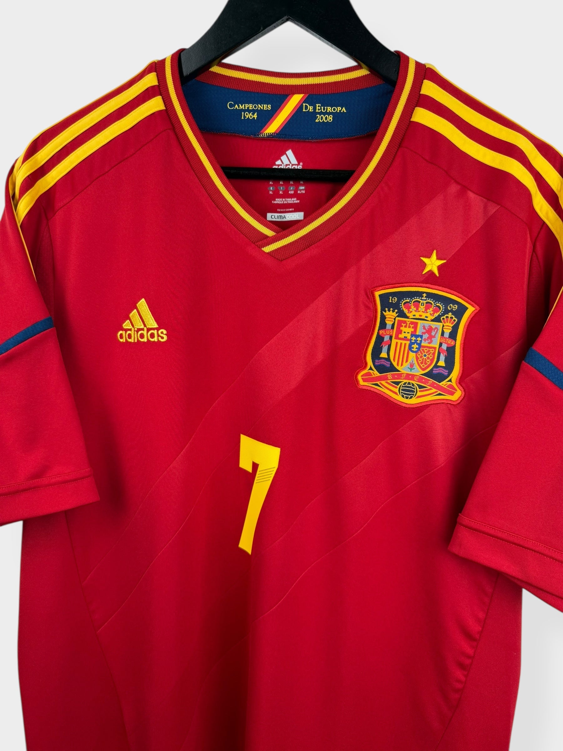2011-12 SPAIN HOME SHIRT DAVID VILLA #7 XL