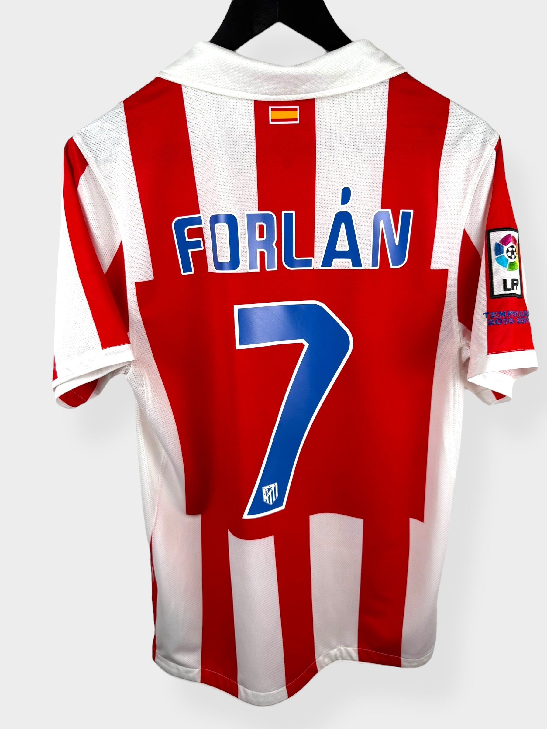 2010-11 ATLETICO MADRID HOME SHIRT FORLAN #7 S - Authentic Football Club