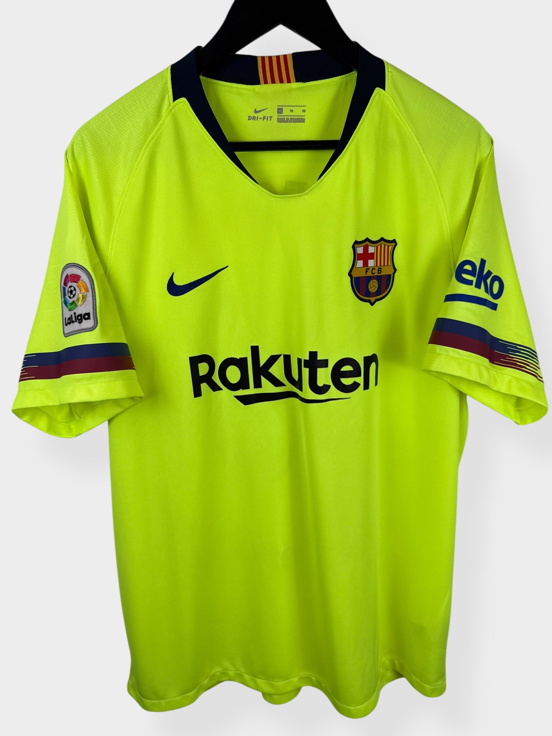 2018-19 BARCELONA AWAY SHIRT MESSI #10 XL - Authentic Football Club