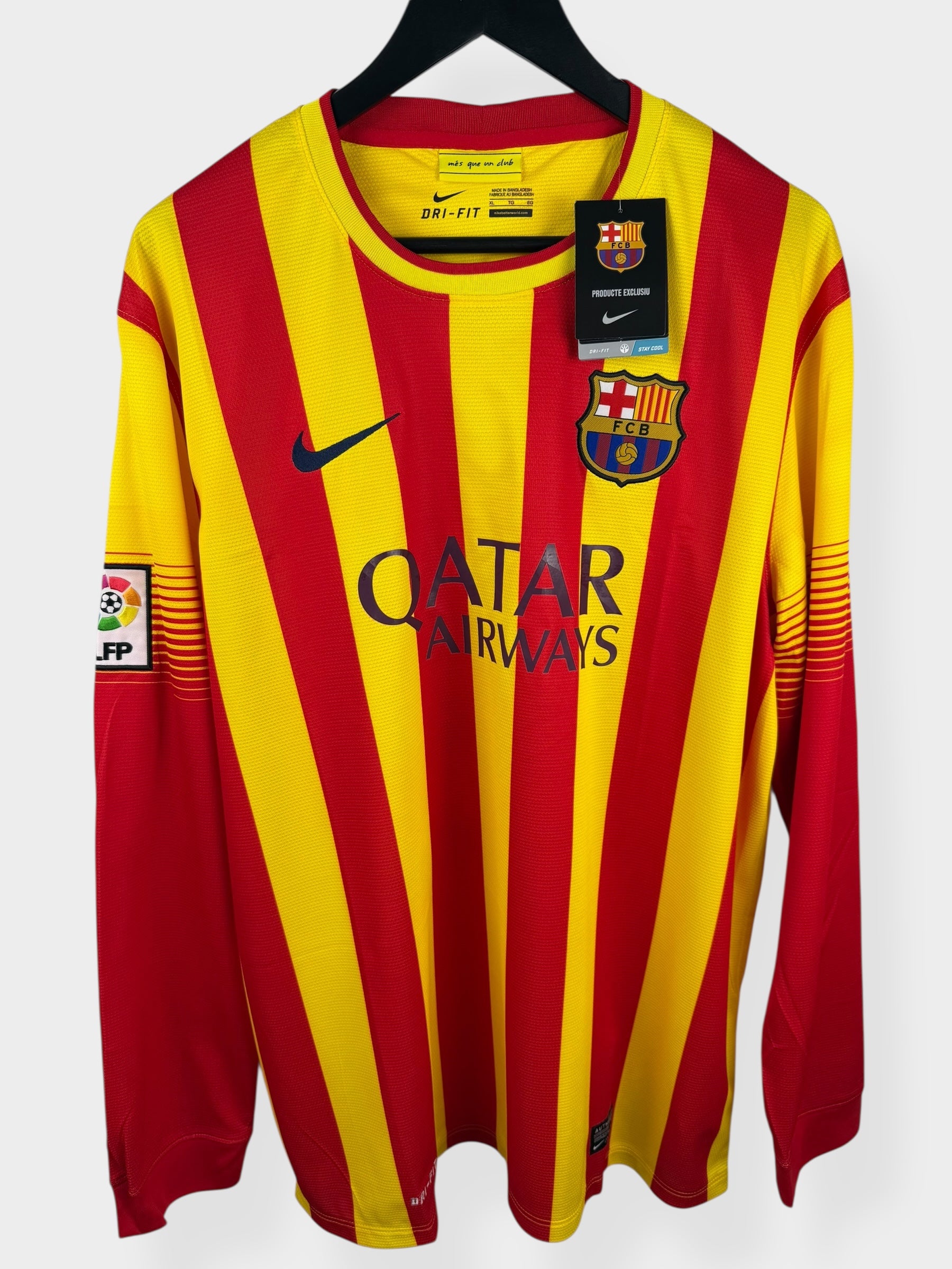 2013-14 BARCELONA AWAY SHIRT LS NEYMAR JR #11 XL - Authentic Football Club